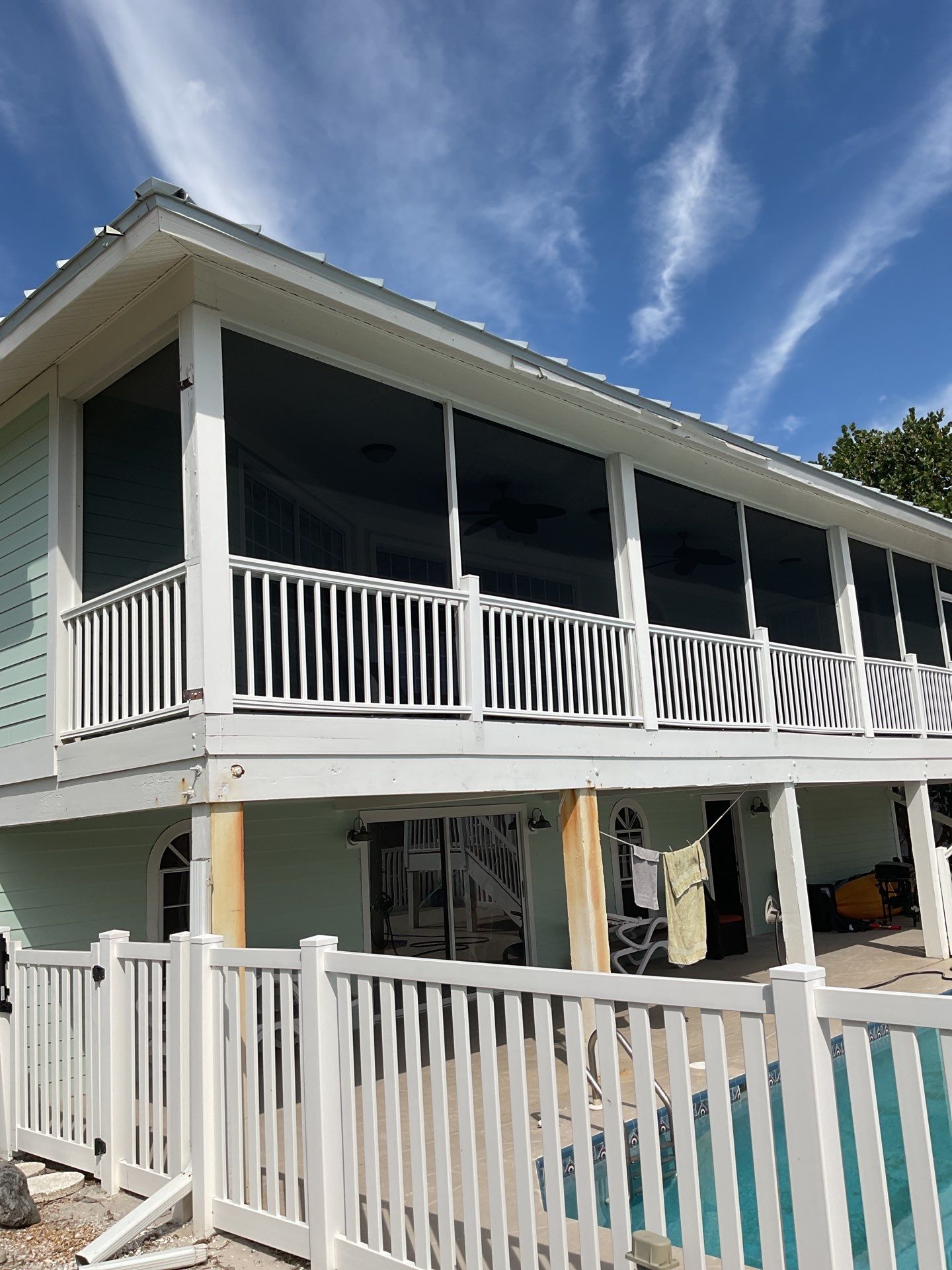 3x4 elbow Downspouts in Sanibel FL by Gutter Professors