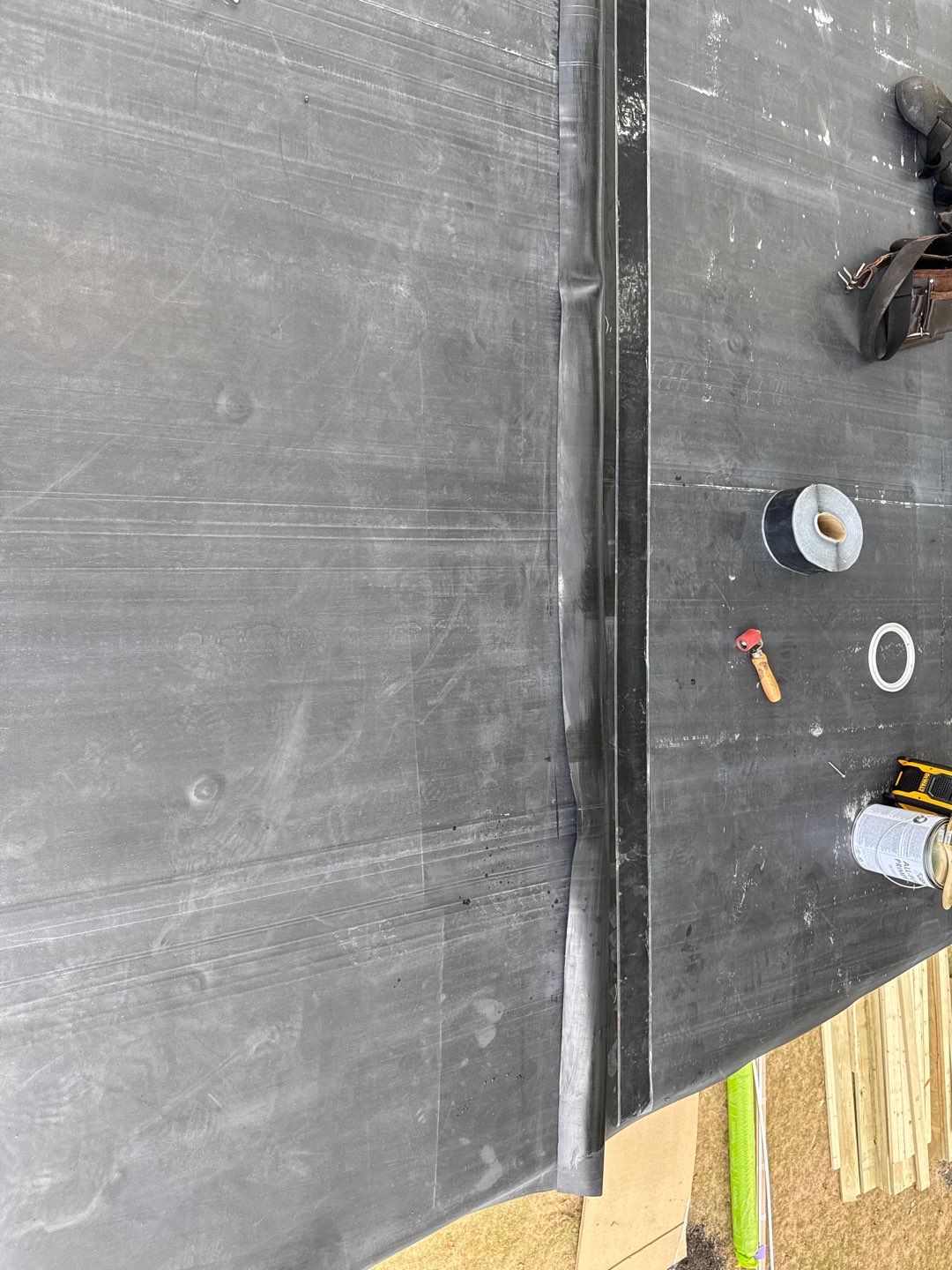 EPDM Flat Roof Installation with ISO Board on Existing Structure by Sensible Home Solutions