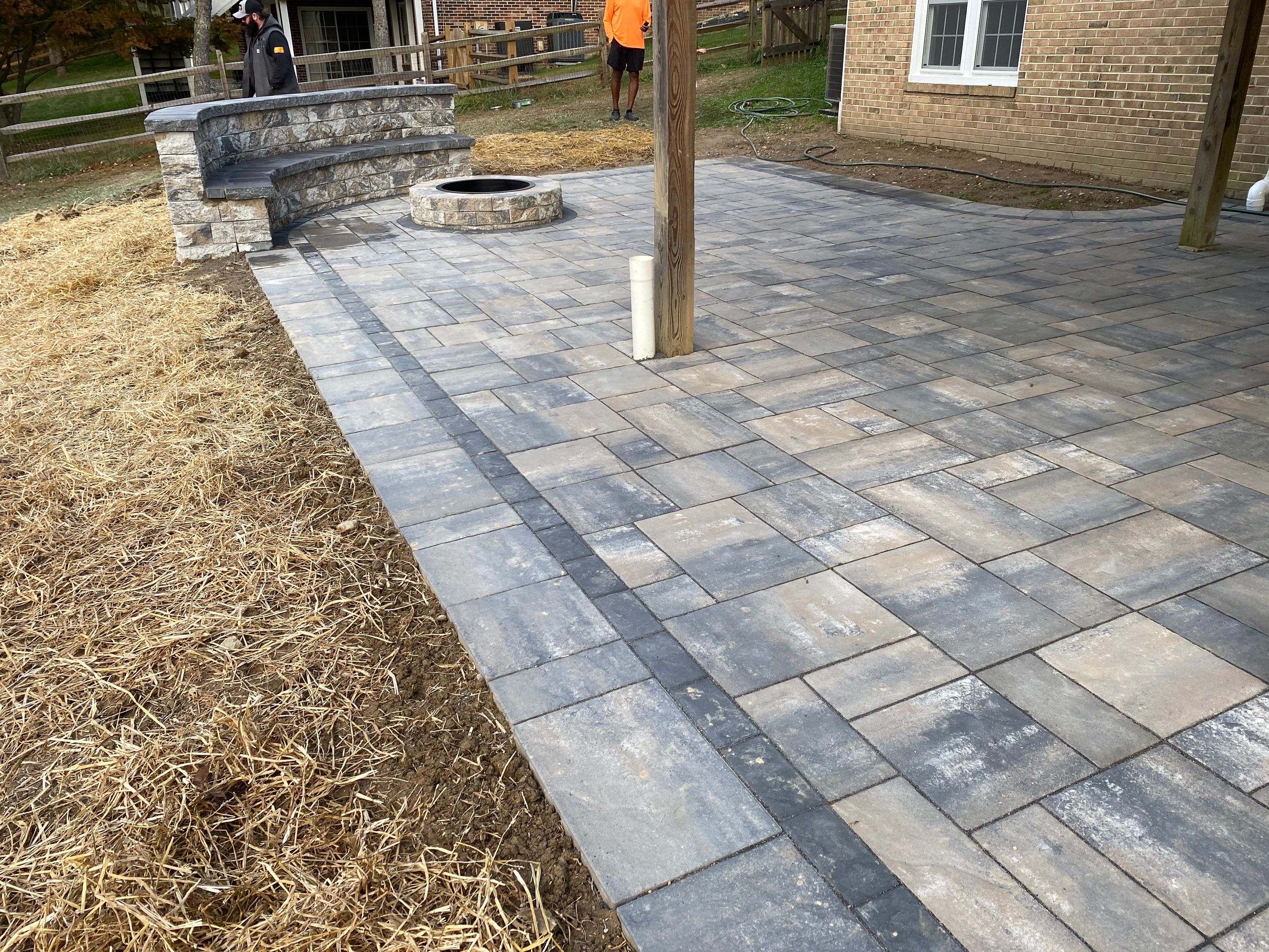 Backyard Transformation using Techo-Bloc Pavers by The Smet Companies, LLC