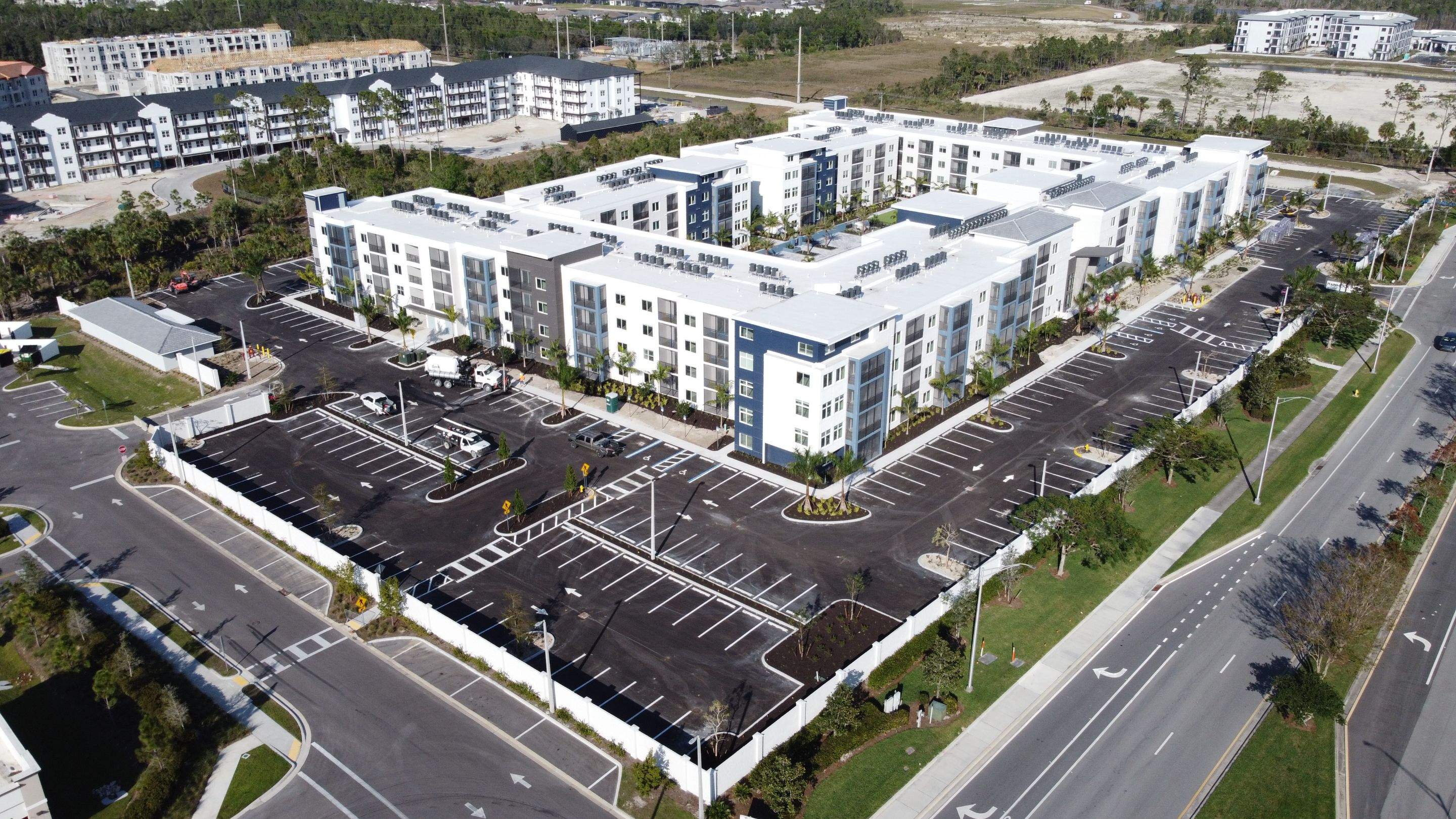 New Construction Apartment Complex Stormwater System and Sewer System Cleaning by Don Mar, Inc. Storm Water Solutions