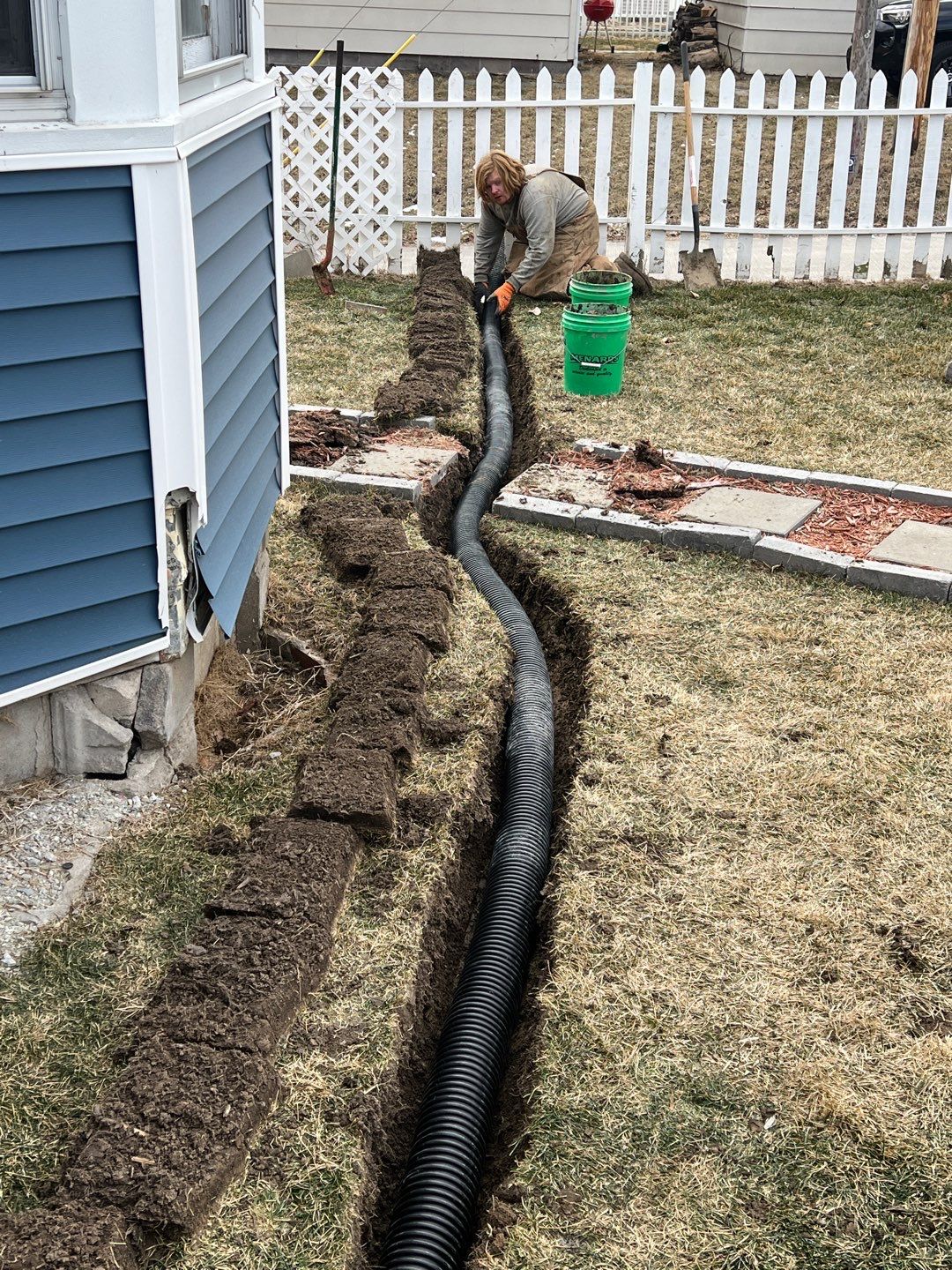 Bowing Wall using Fortress Invisibeams  by ACE Waterproofing & Basement Solutions