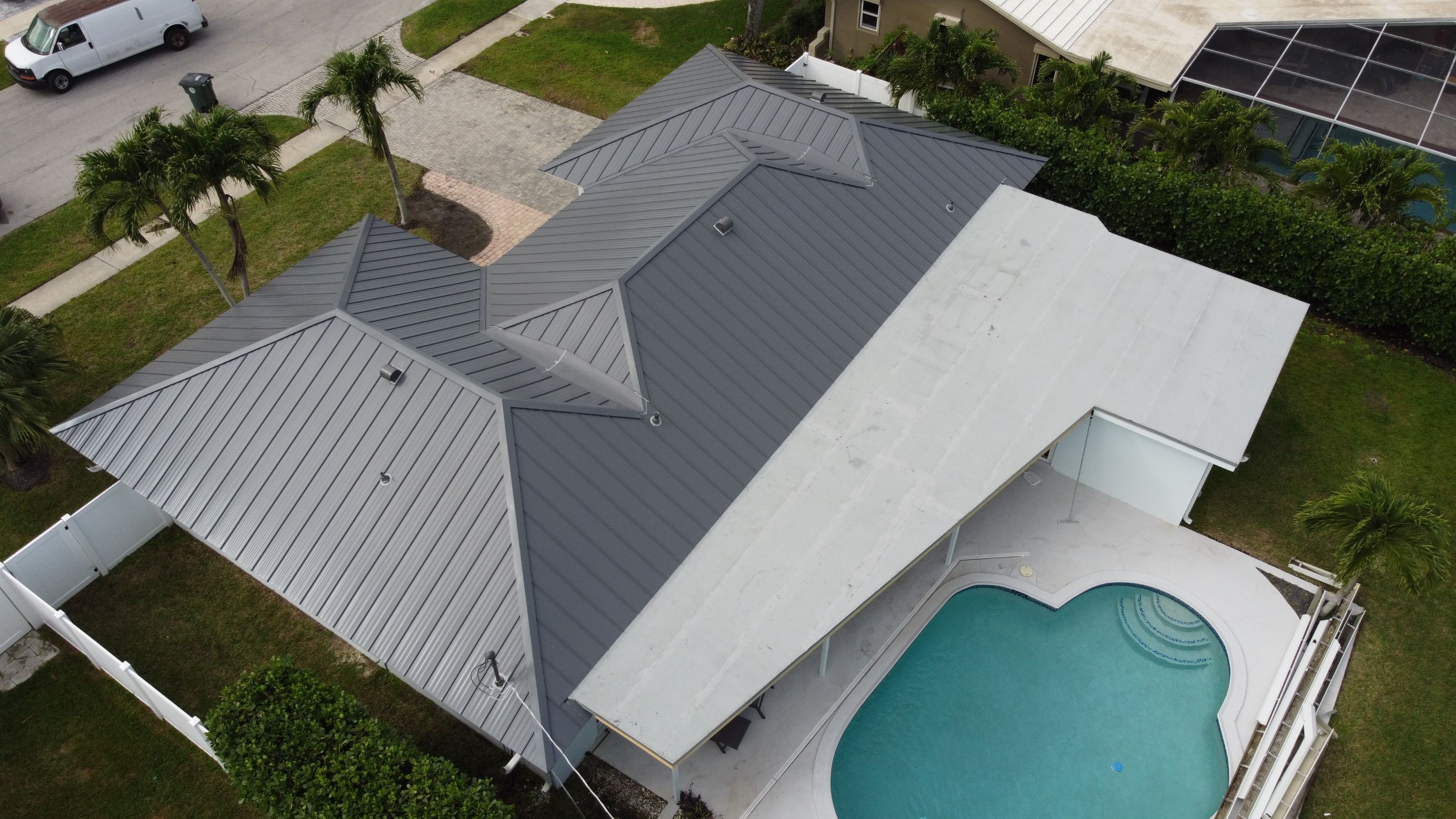 Residential Roofing Installation using 1" Nail strip metal roof by BLUES BROTHERS ROOFING