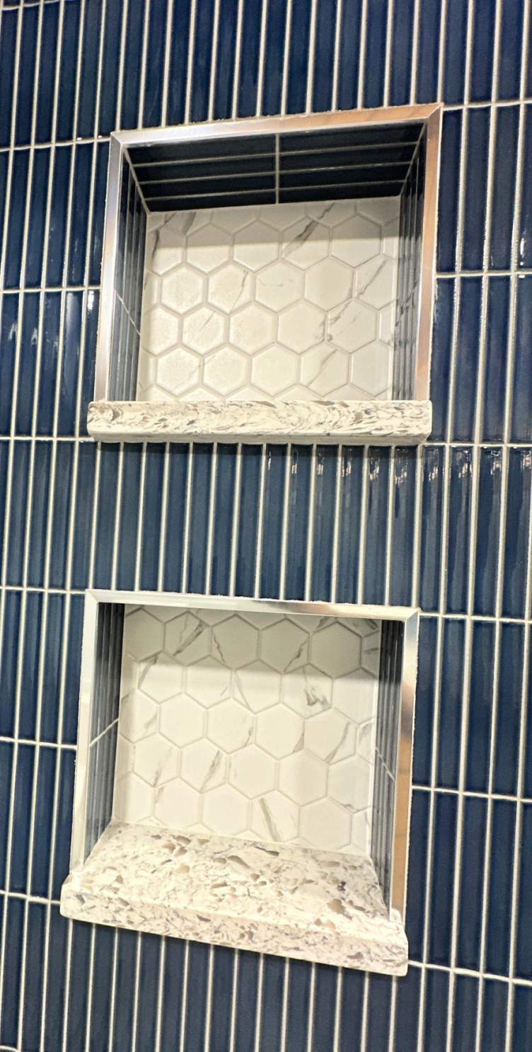 Brandt Double Bathroom Remodels by Integrity Tile and Home LLC