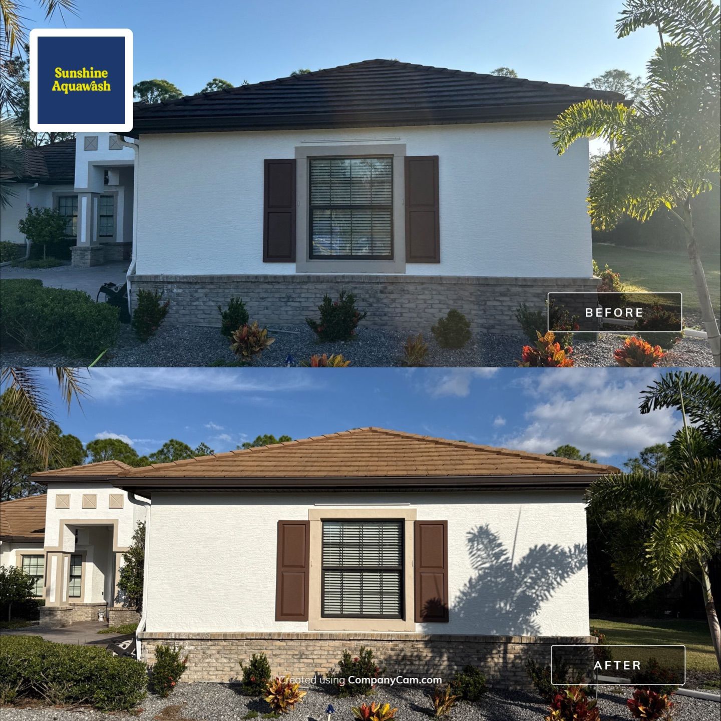 Flat Tile Roof, Paver Pool Deck & Driveway Cleaning | Cove at Twin Rivers, Parrish FL by Sunshine AquaWash