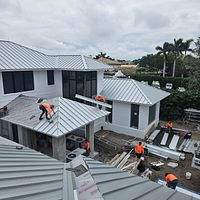 .032 Aluminum 1.5" Mechanical Seam Metallic Silver  by Total Roofing System The Metal Roof Experts