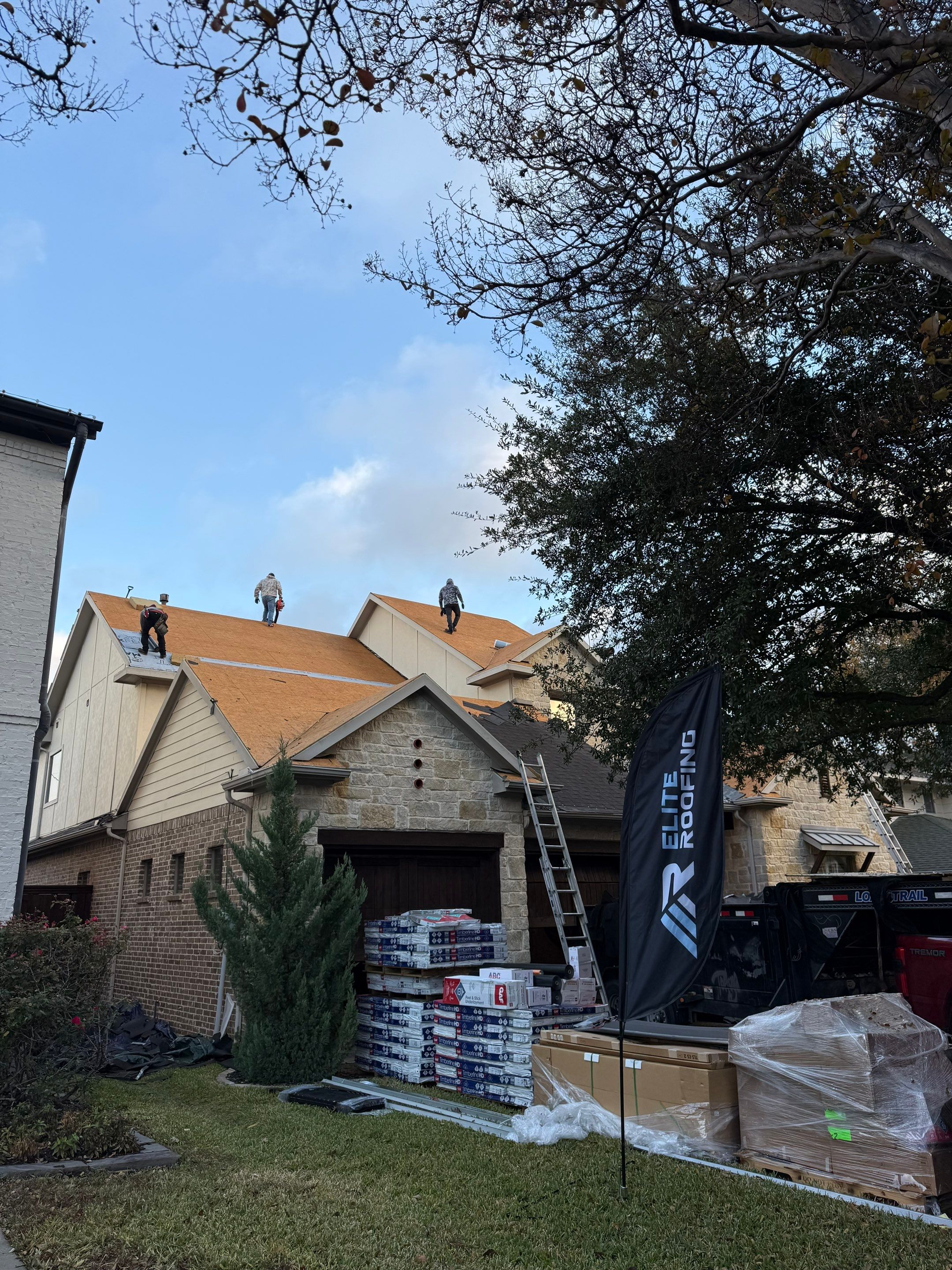 Residential Roof Replacement using GAF HDZ - Weathered Wood by Elite Roofing LLC