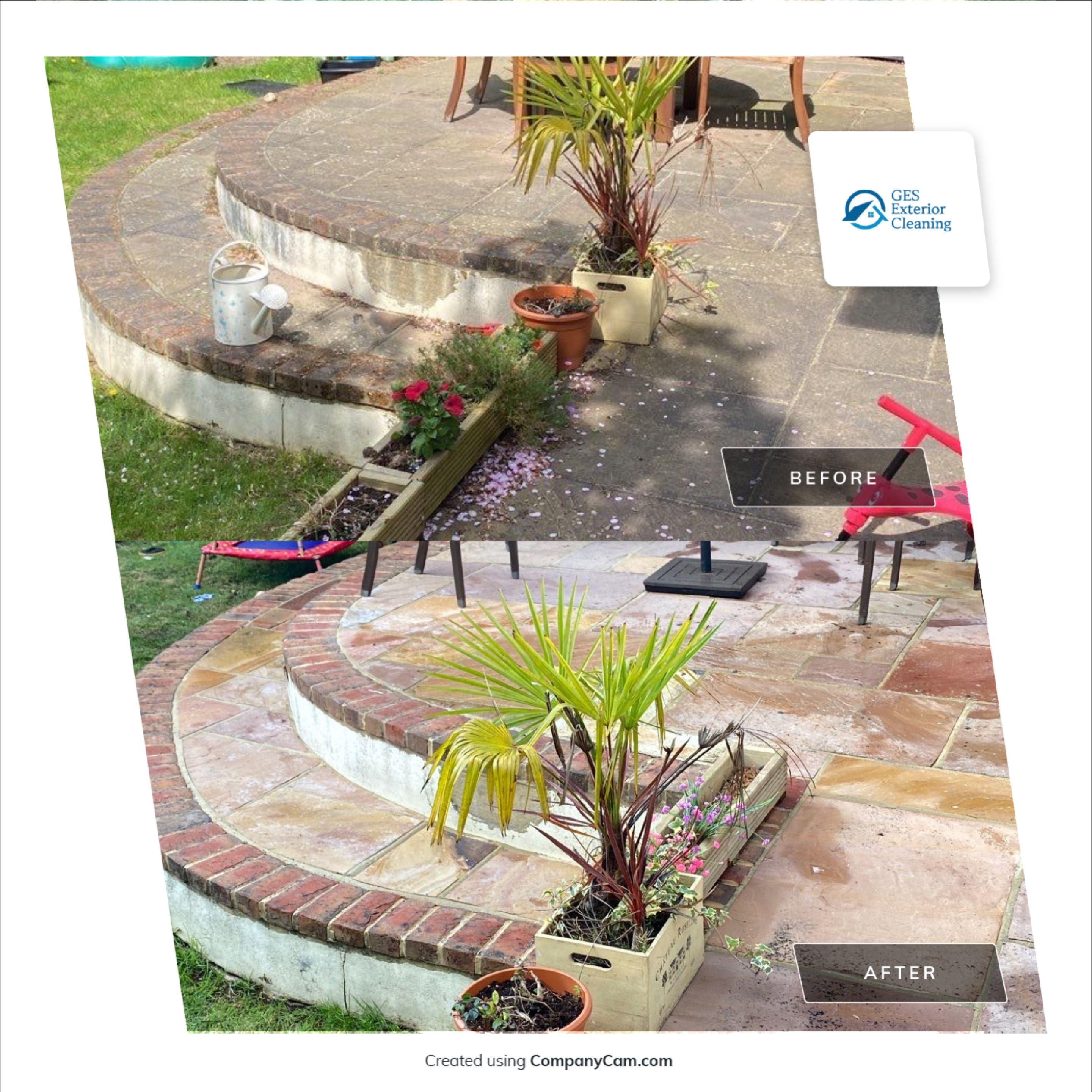 Driveway And Patio Clean using honda 21 ltr/min by Ges Exterior Cleaning ltd