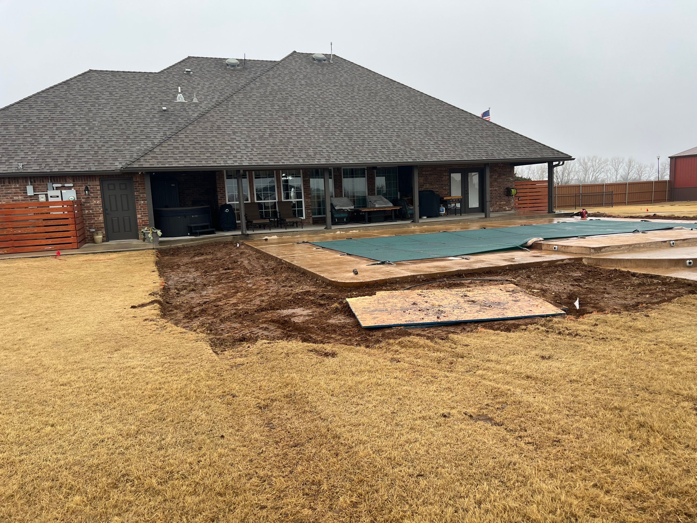 Landscape installation w/ irrigation and landscape lighting by Clays Services Inc