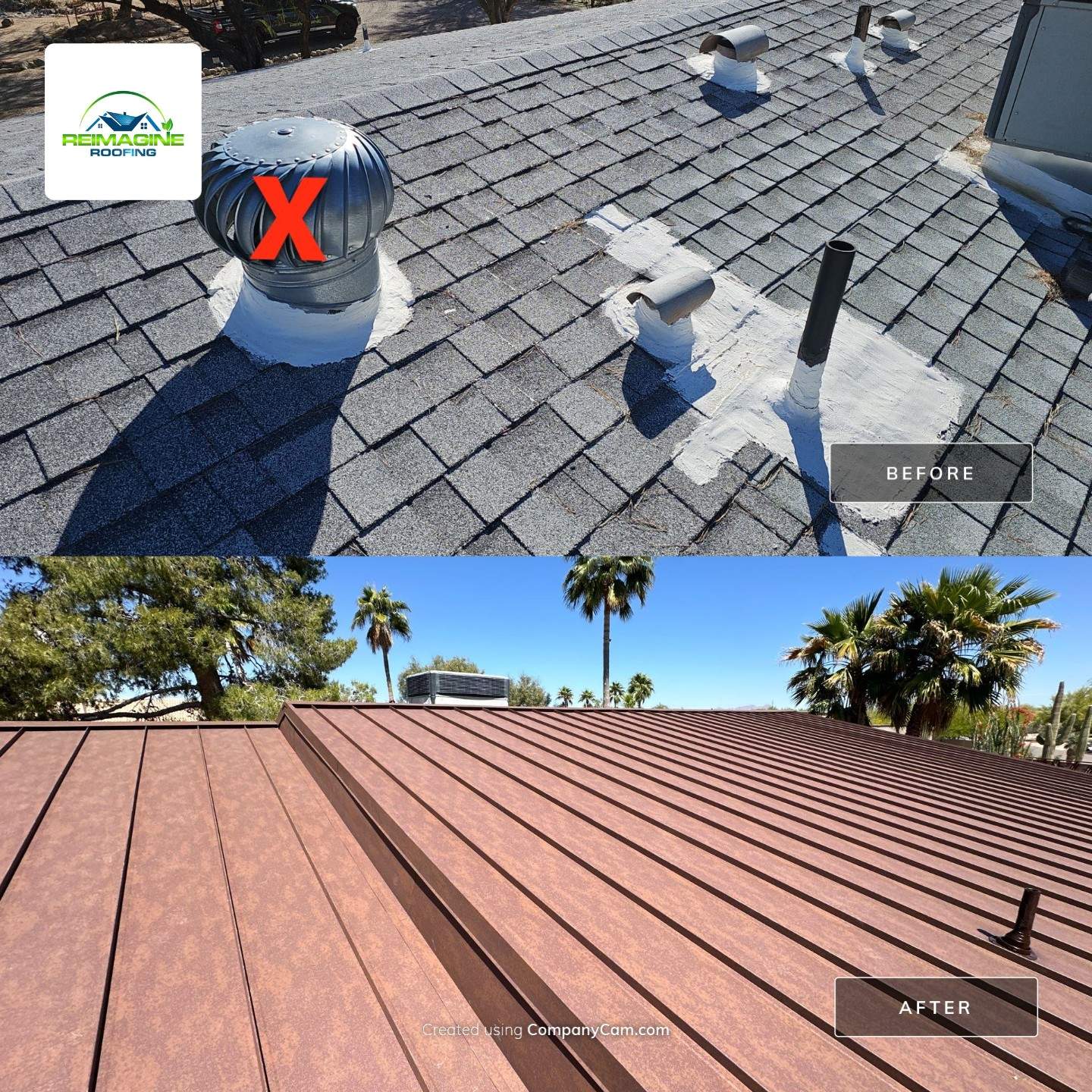 Weathered Rust Standing Seam by Reimagine Roofing