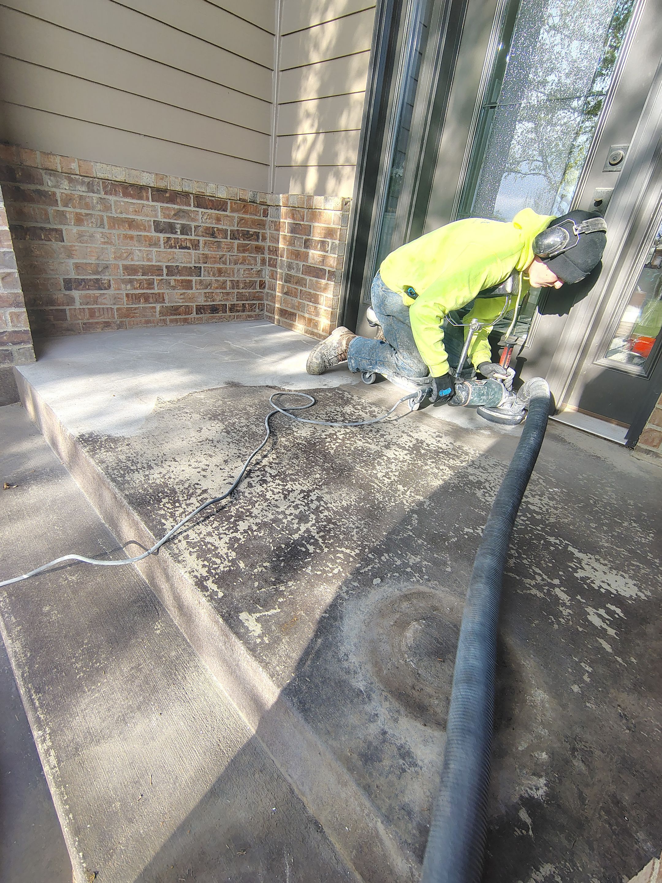 Front Porch Concrete Coating and Restoration in Harrisburg by Select Painting, Coatings & Garage Cabinets