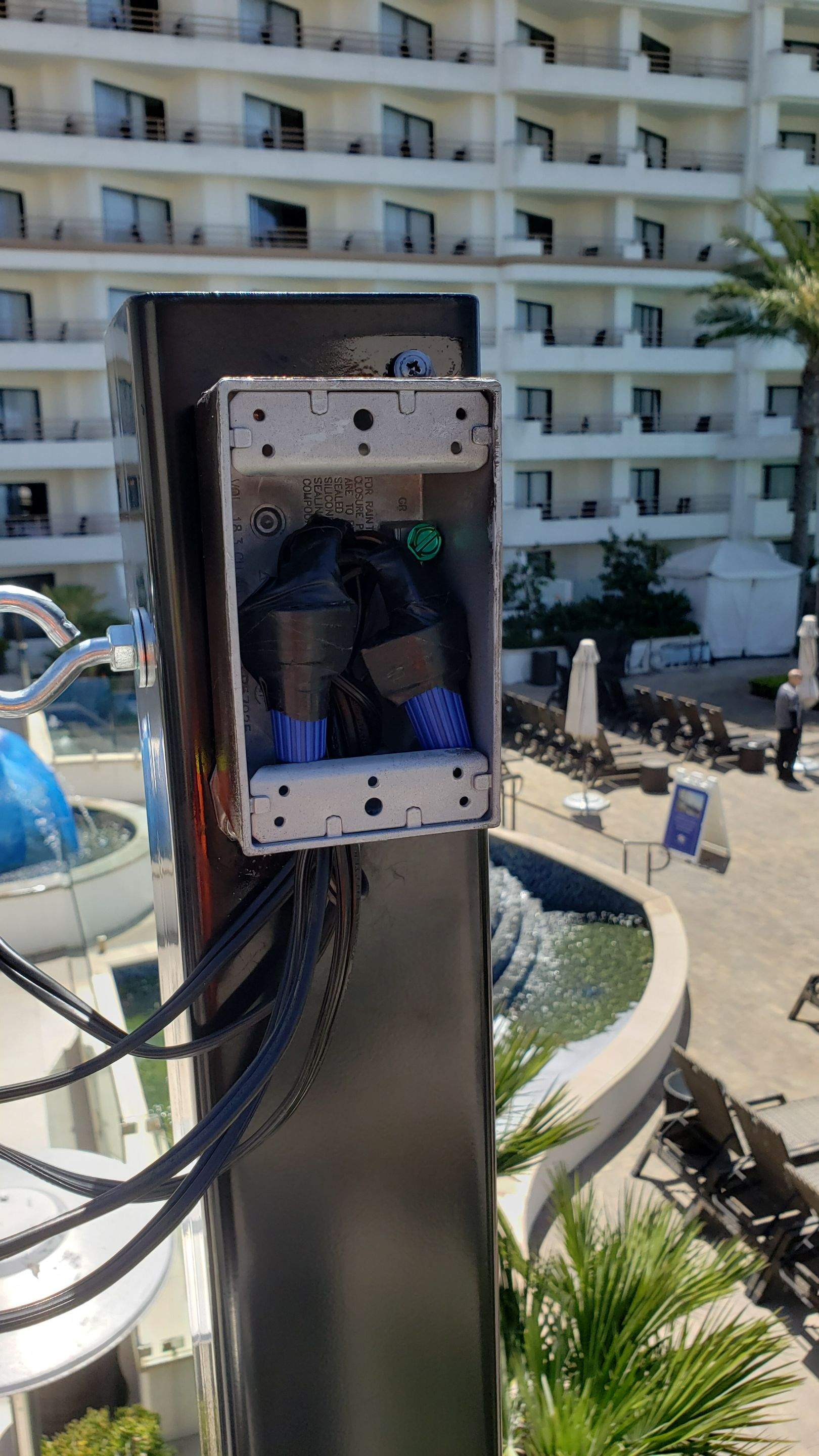 Hilton Waterfront Bistro Light Install by BrightLife Designs llc