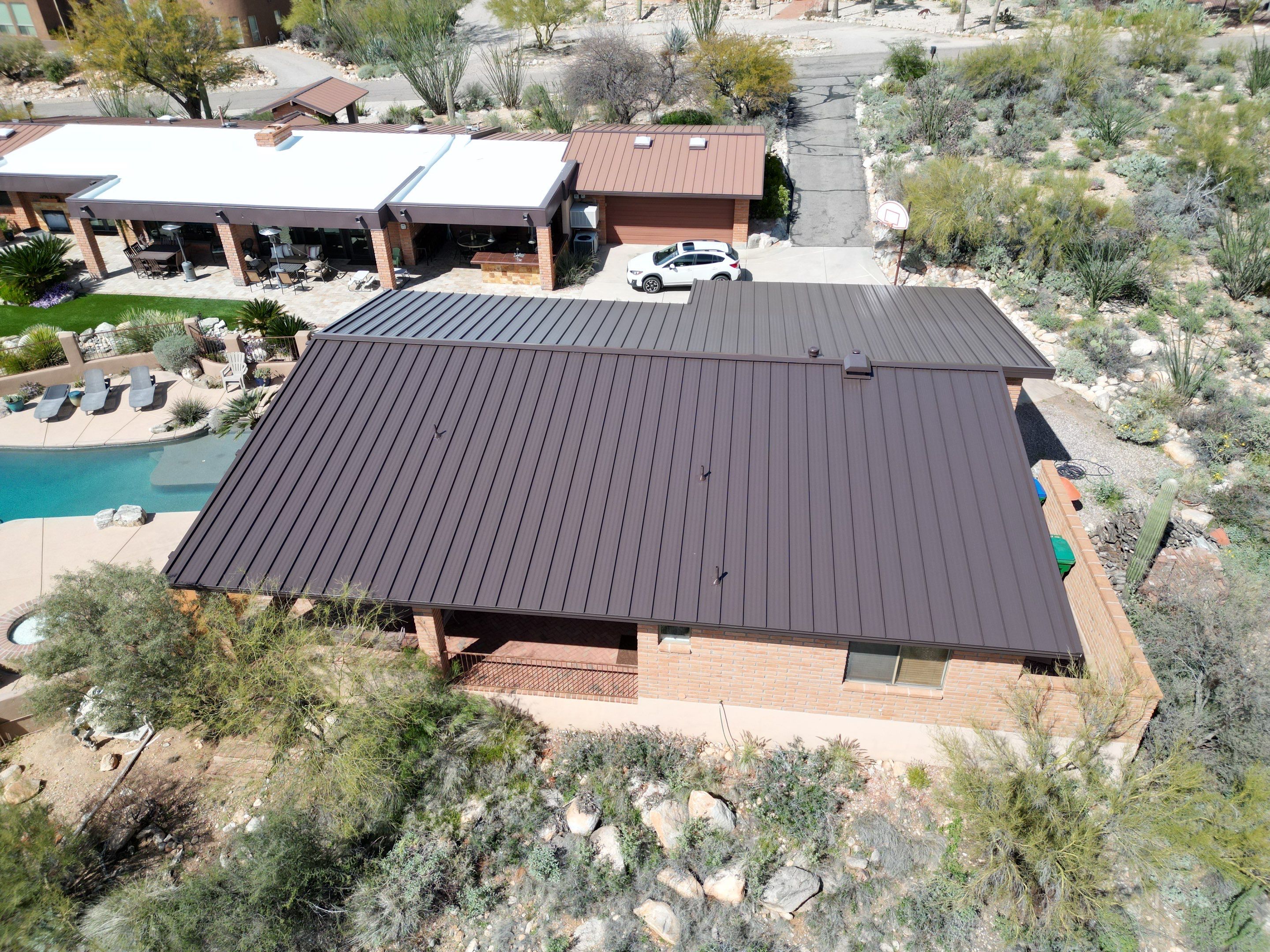 Dark Bronze Standing Seam by Reimagine Roofing