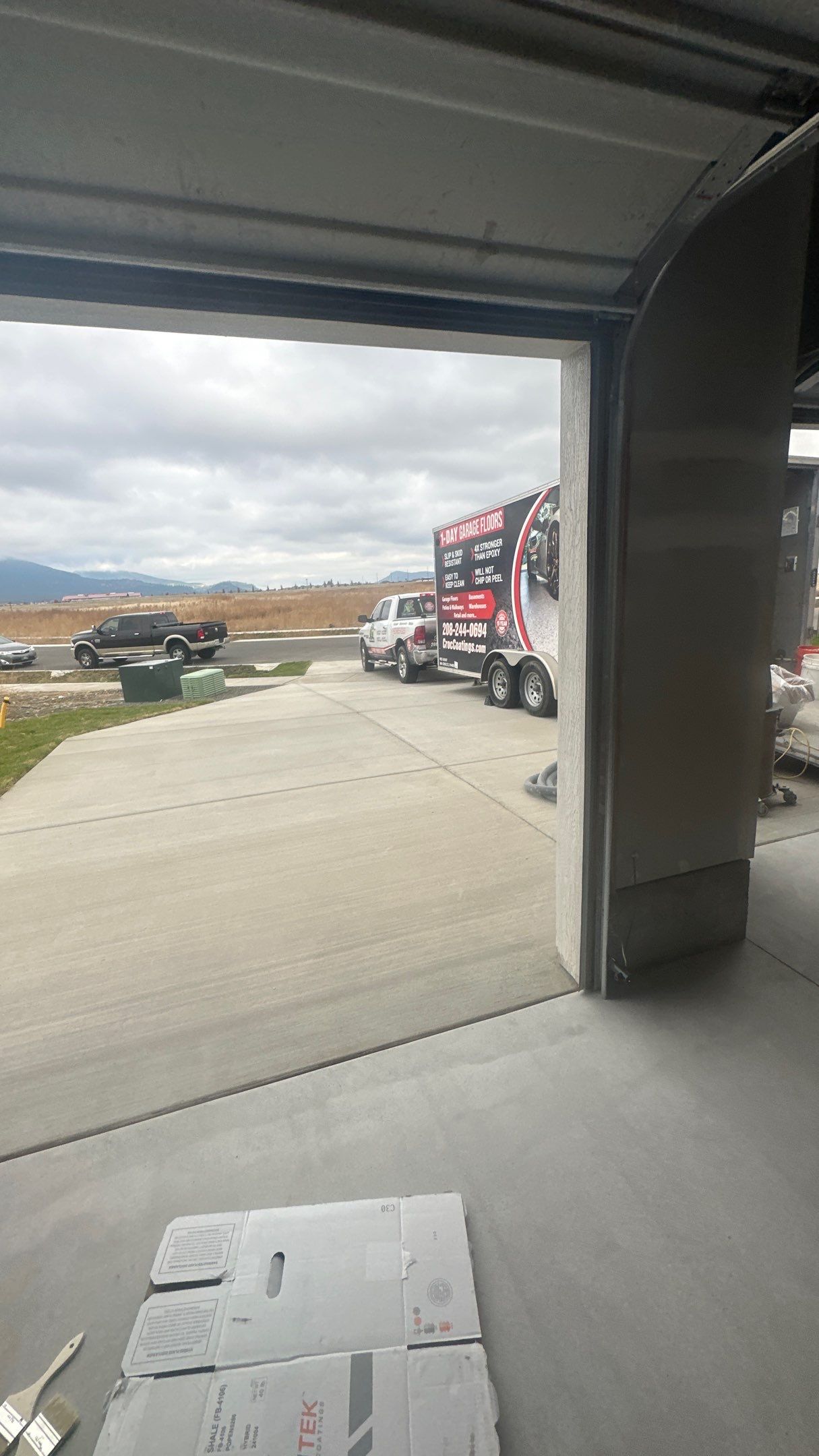 Garage Transformation using Sandstone by Croc Coatings, LLC