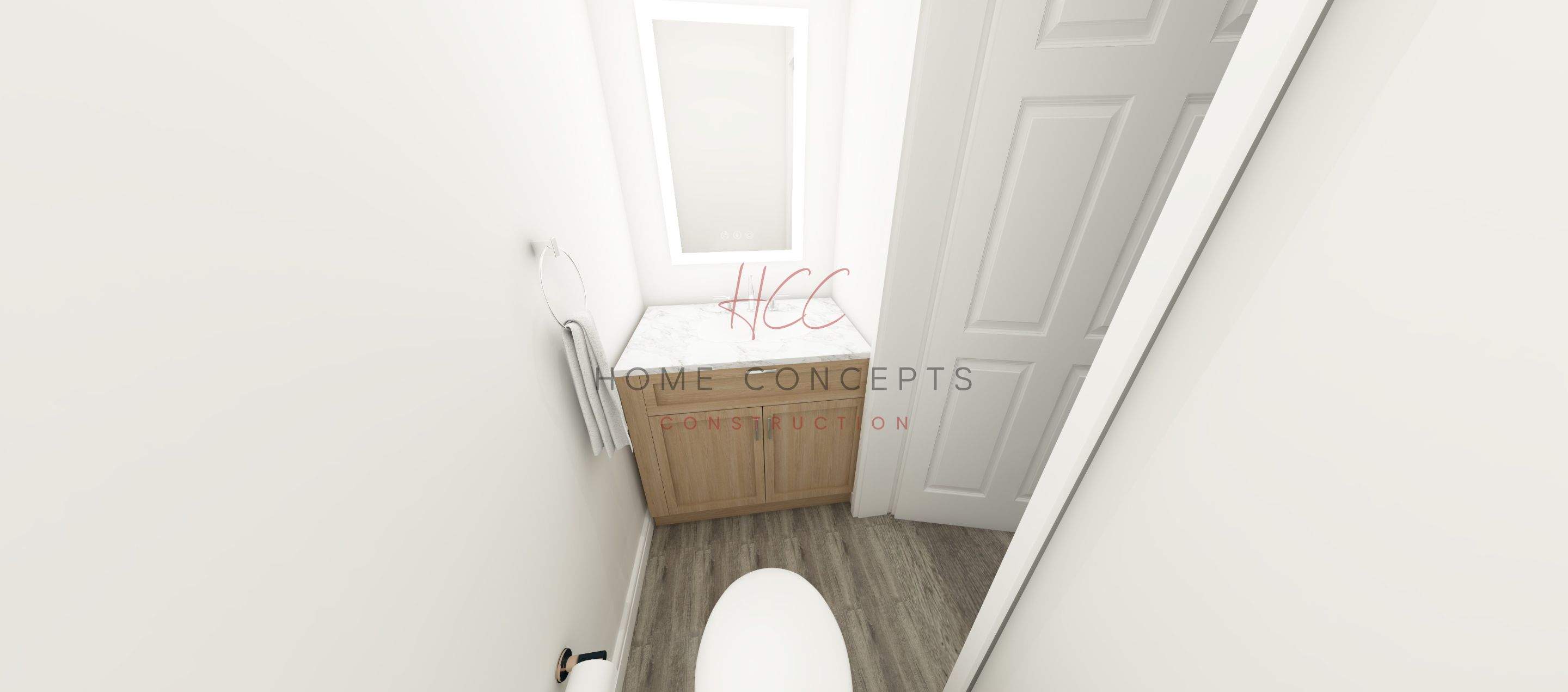 Basement Remodel using Wood by Home Concepts Construction