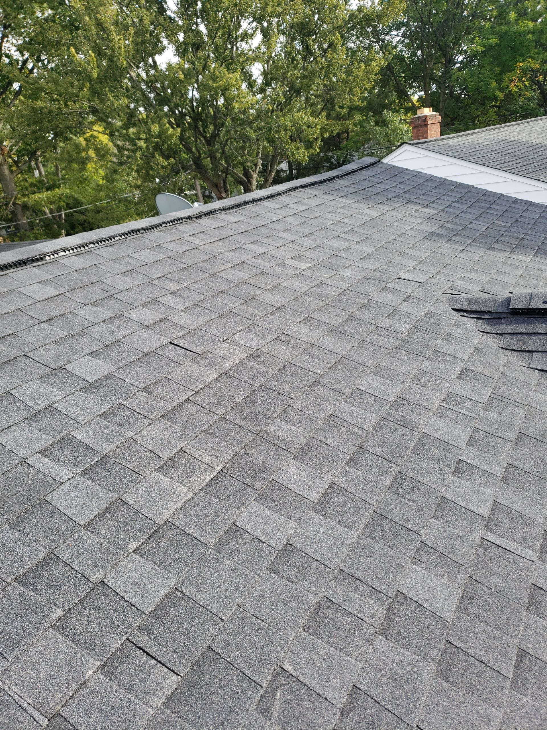 ATLAS PINNACLE COLOR: PRISTINE BLACK SHADOW DRIP EDGE: WHITE by Eagle Eye Roofing