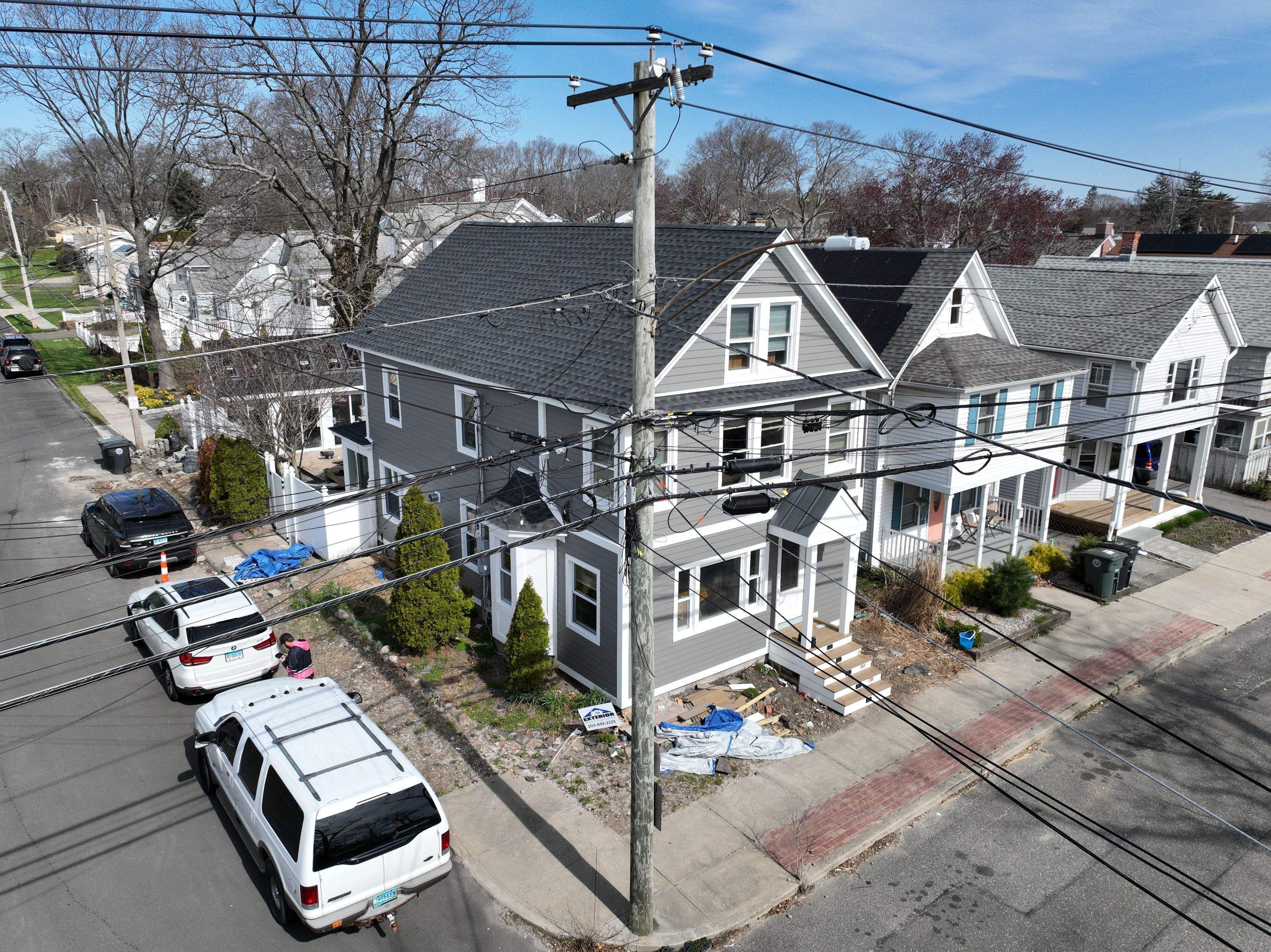 Siding Installation using Hardie Plank Aged Pewter by A Plus Exterior