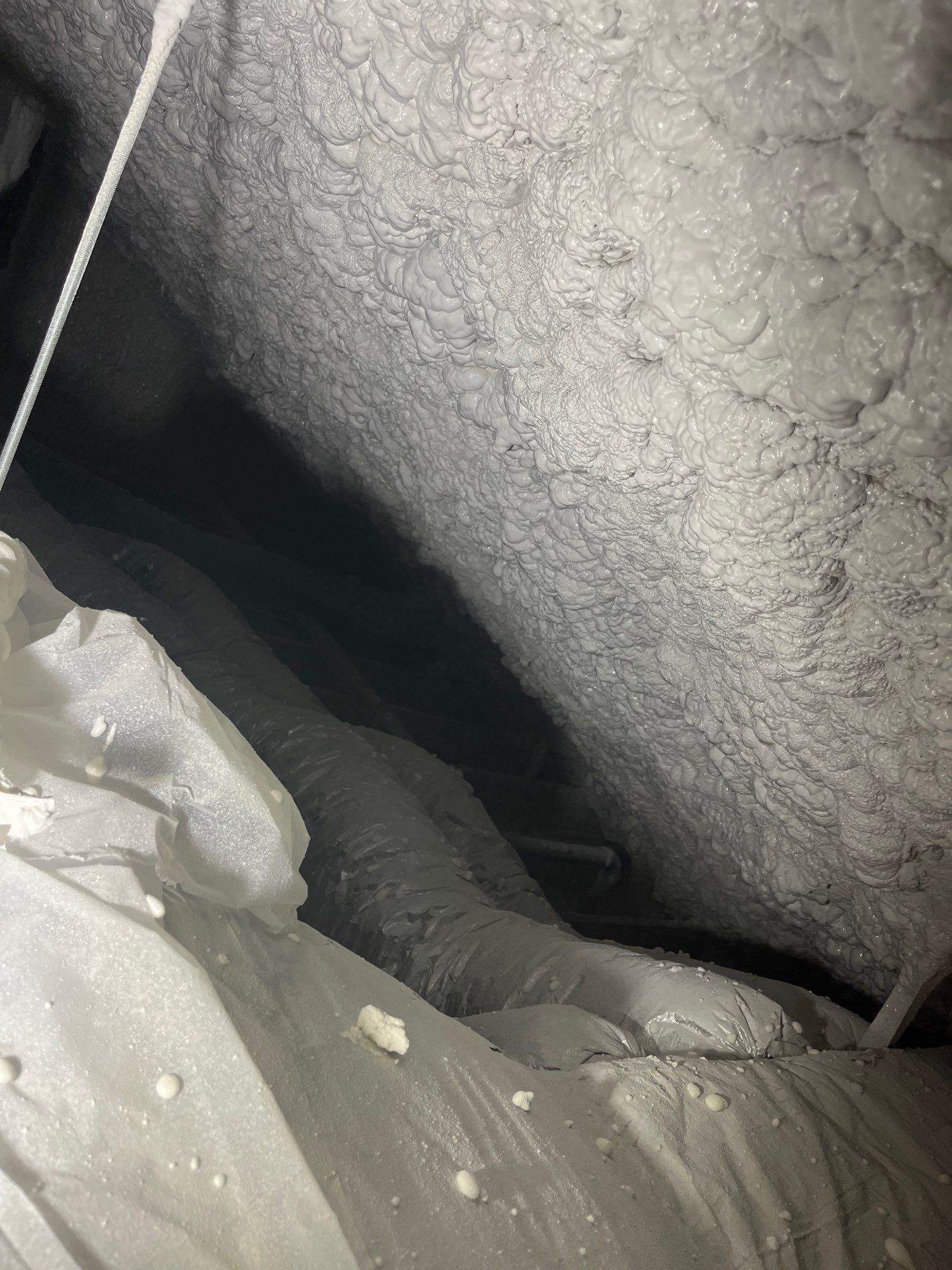 Attic Insulation using open cell spray foam by NYS Foam & Energy