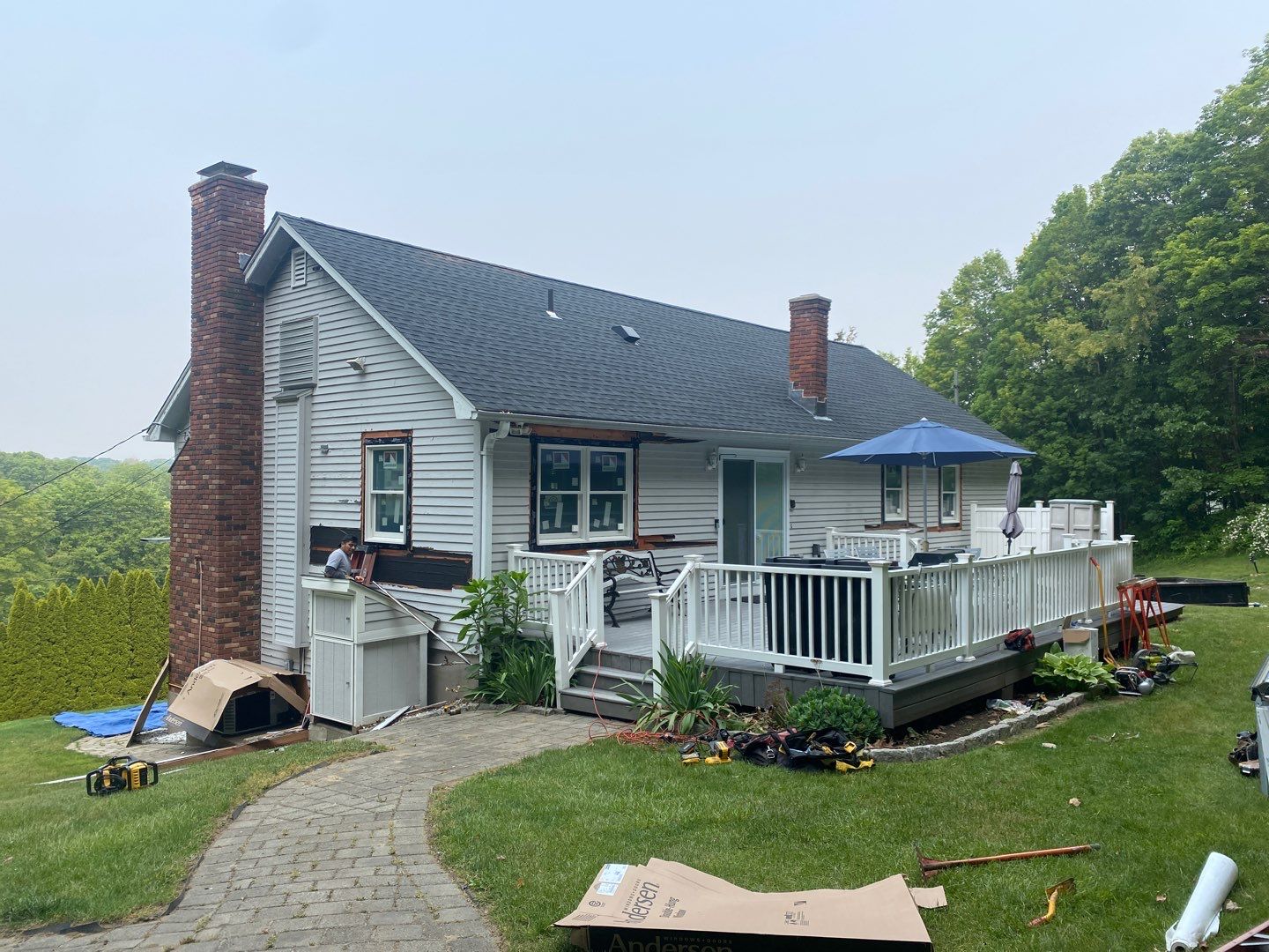 Siding Installation using Certainteed Monogram Smokey Gray by A Plus Exterior