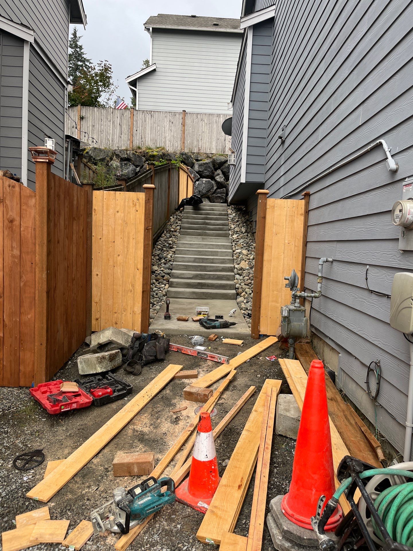 Jireh Outdoor Projects | Concrete Stair Repair and Retaining Wall by Jireh Asphalt & Concrete Inc 