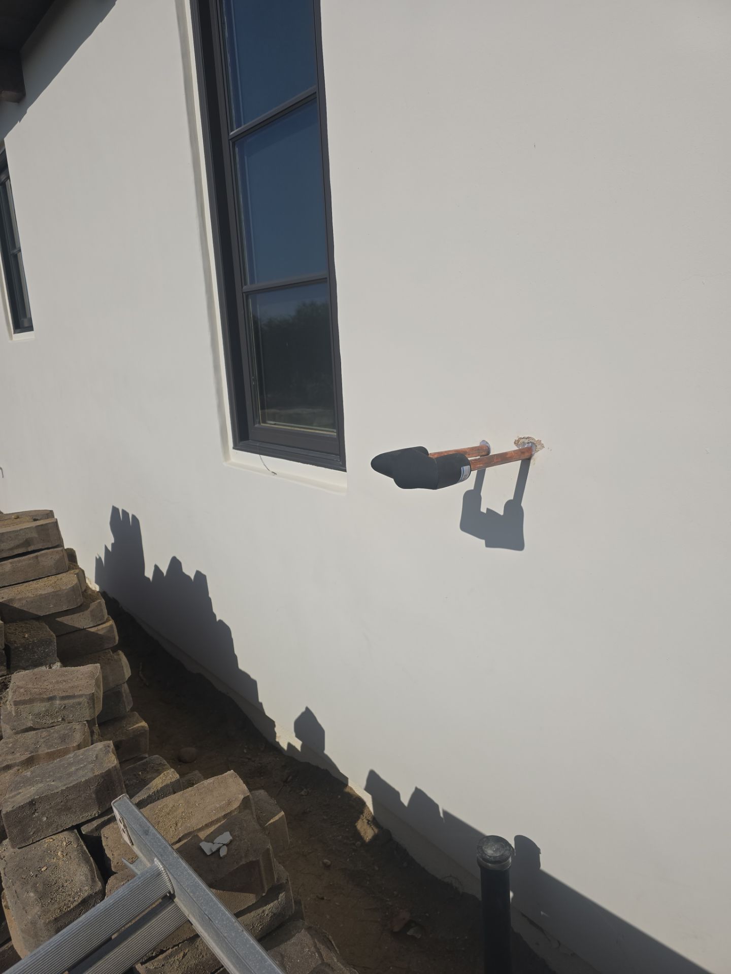 Installing Exterior Water House Line Piping by Us Plumbing