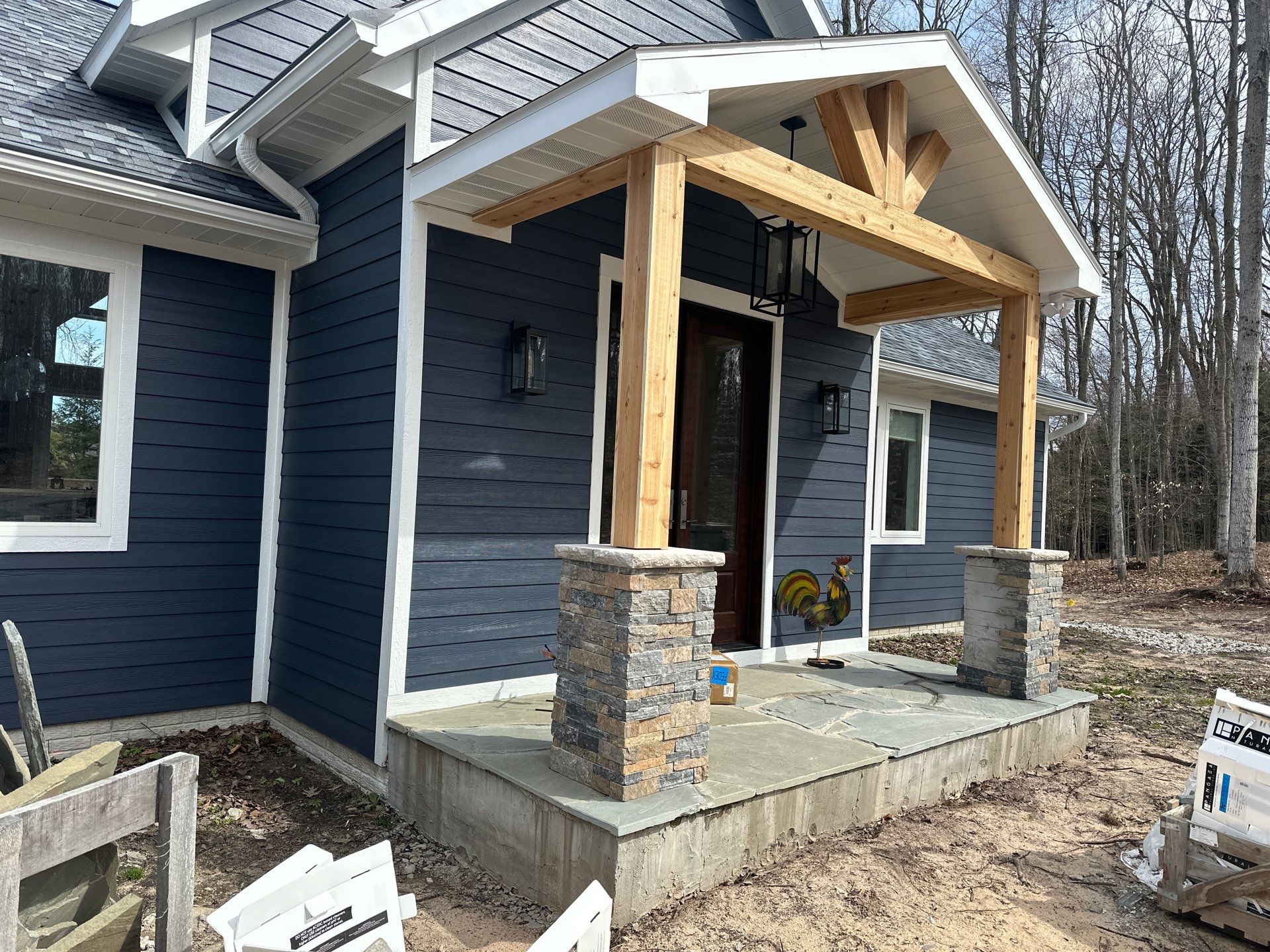 Gutter Helmet and Underdecking Installation for Alden Lakefront Home by Rainbow Seamless Systems