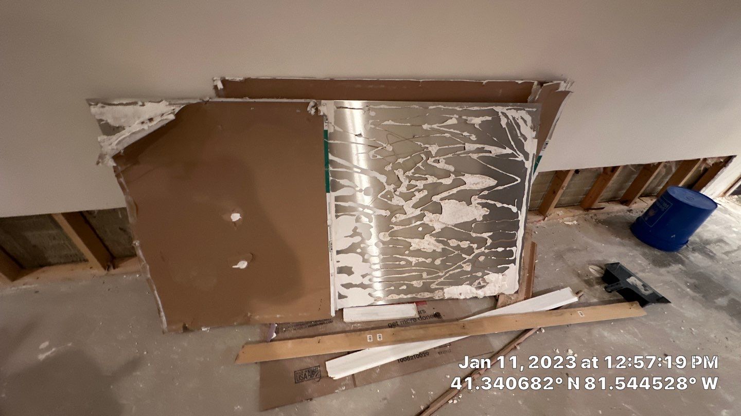 Pipe Burst Emergency Mitigation Demo and Dry Down by Absolute Roofing and Construction