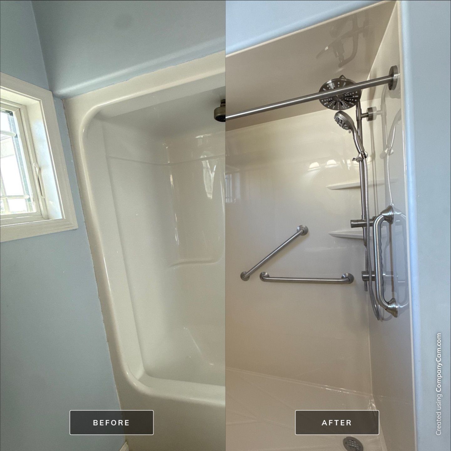 Harbor Springs Walk-In Shower Remodel With Accessibility Features by Rainbow Seamless Systems
