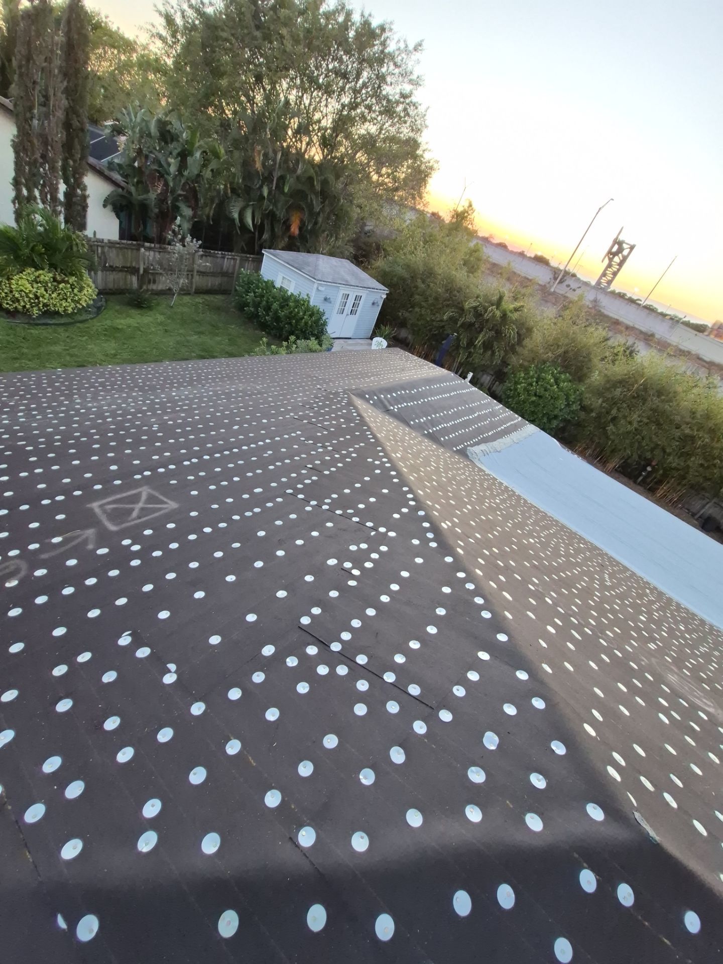 Residential Roofing Installation using 1" Nail strip metal roof by BLUES BROTHERS ROOFING