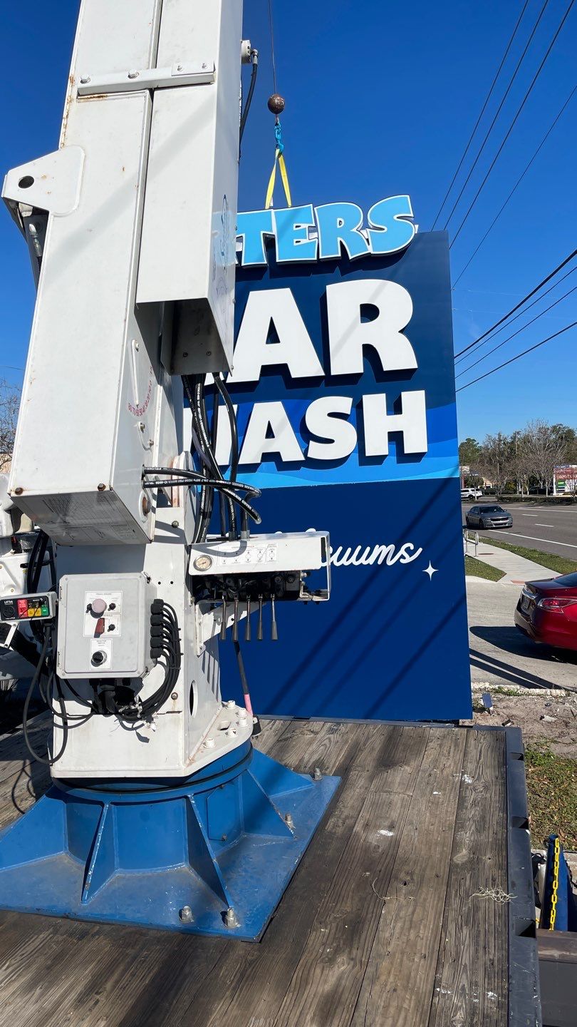 Waters Car Wash Monument Sign and Channel Letters by SignCrafters
