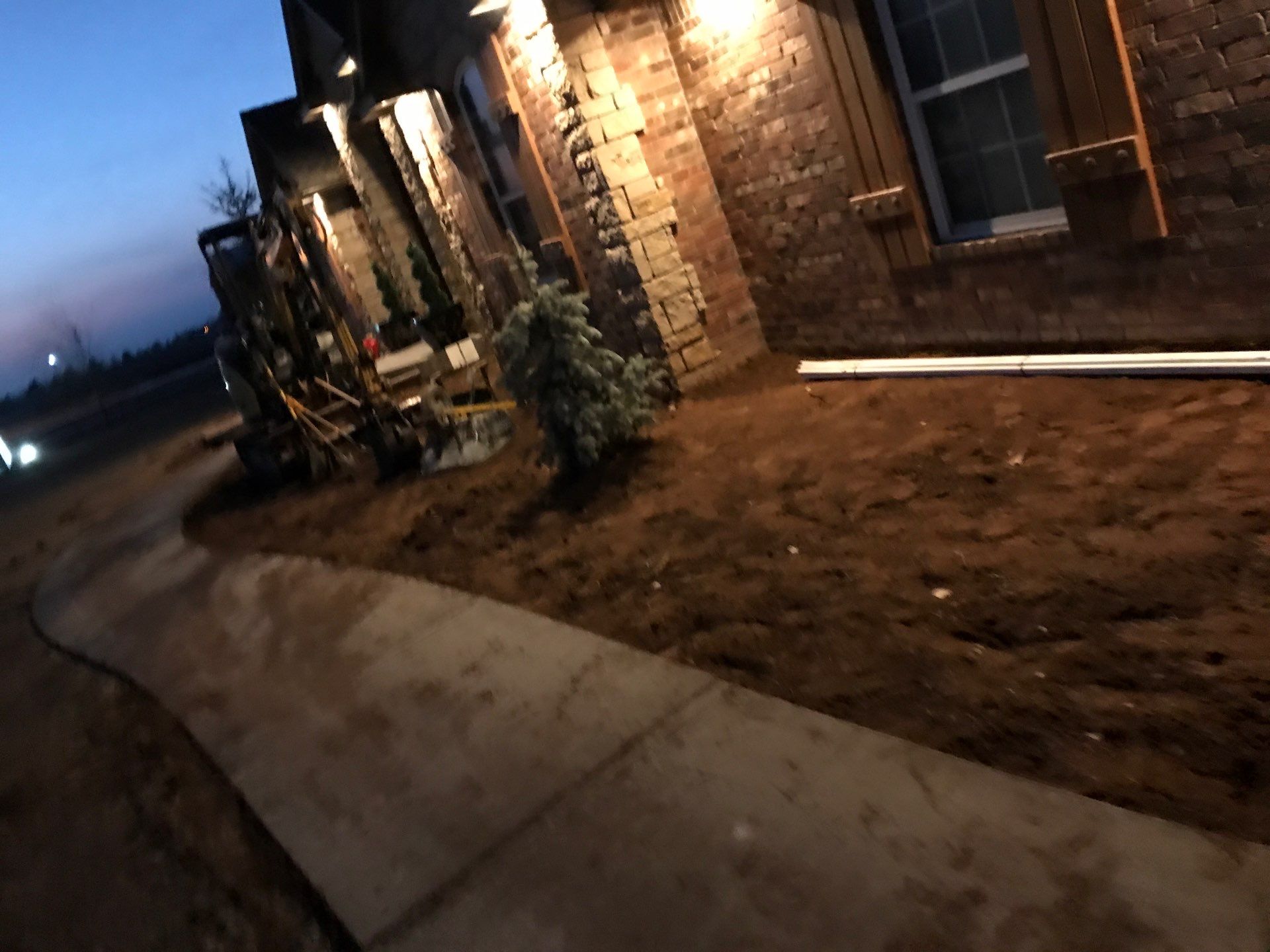 Landscape installation w/ irrigation and landscape lighting by Clays Services Inc