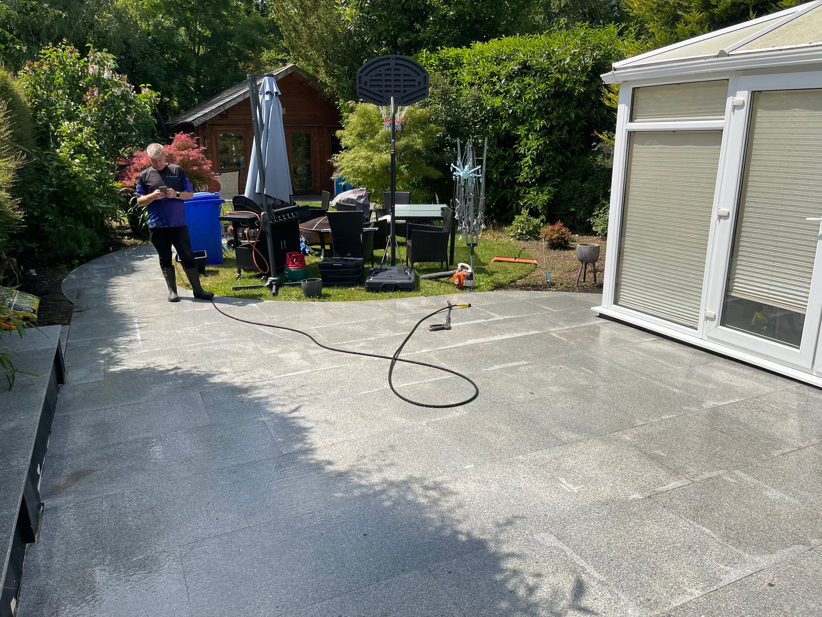 Patio Clean using honda 21 ltr/min by Ges Exterior Cleaning ltd