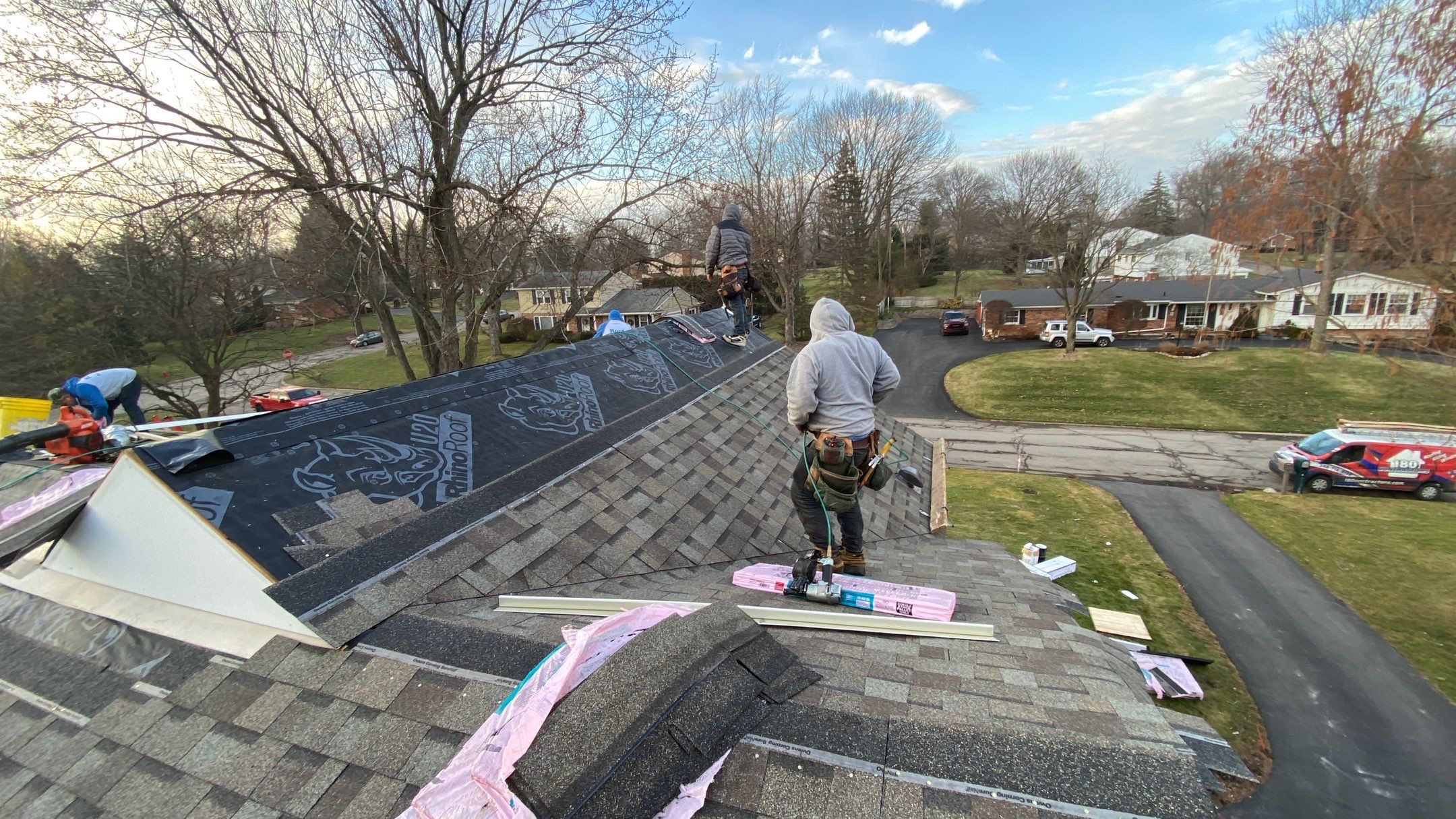 Residential Roofing Installation using Owens Corning Driftwood by 180 Contractors