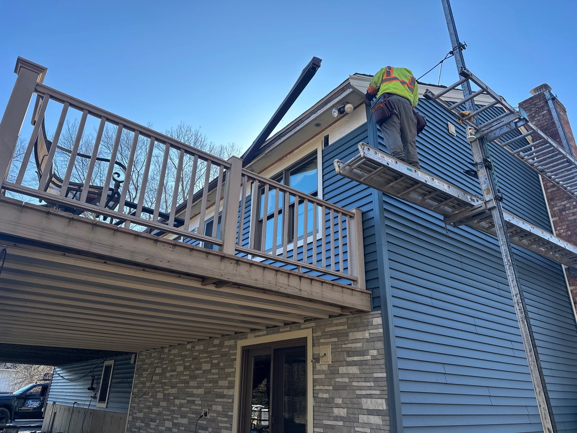 Residential Roofing Installation using Owens Corning Duration Driftwood Siding Installation Using Cedar Impressions Pacific Blue by A Plus Exterior