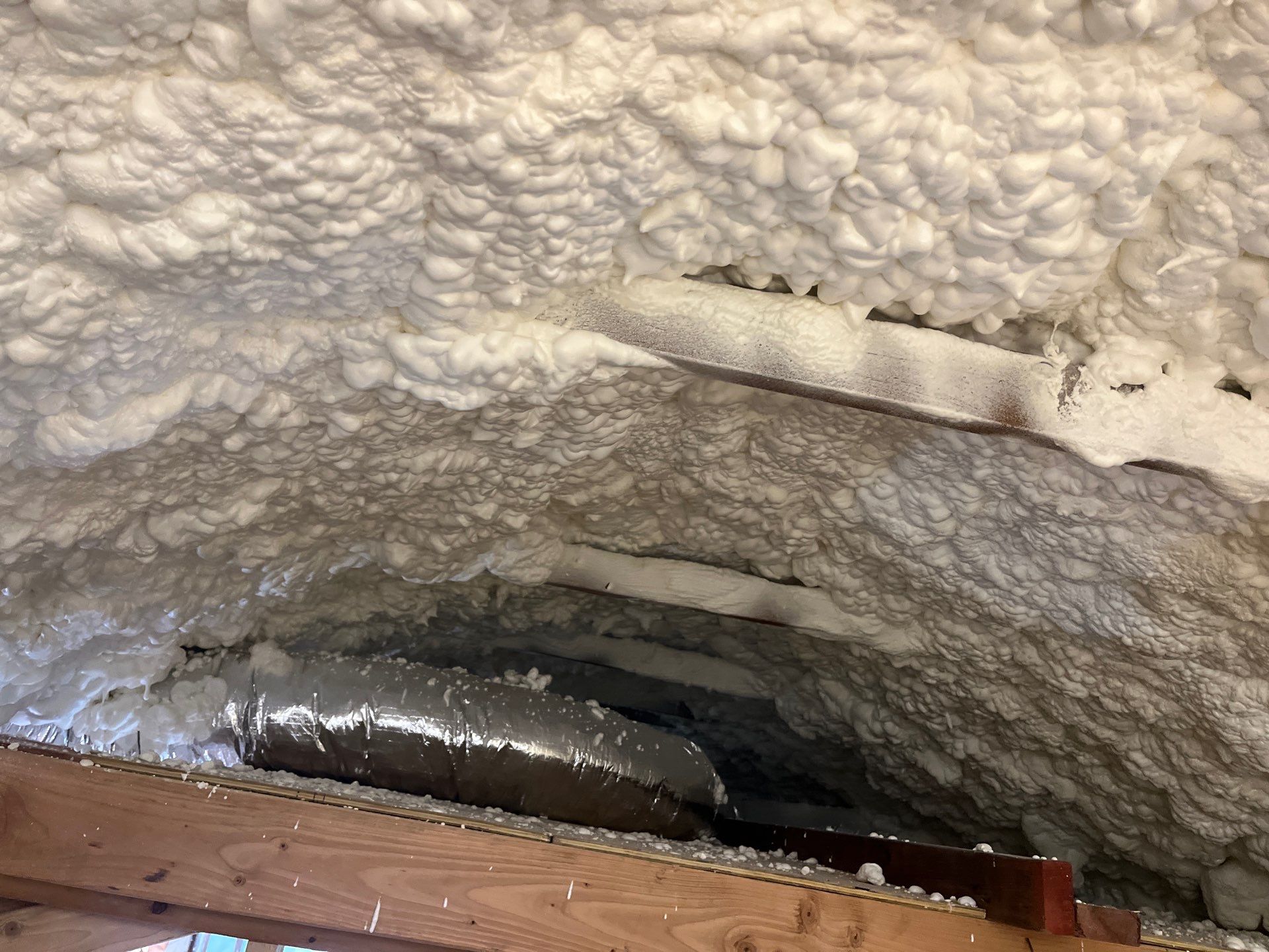 Basement Exterior Walls using Closed Cell Spray Foam by NYS Foam & Energy