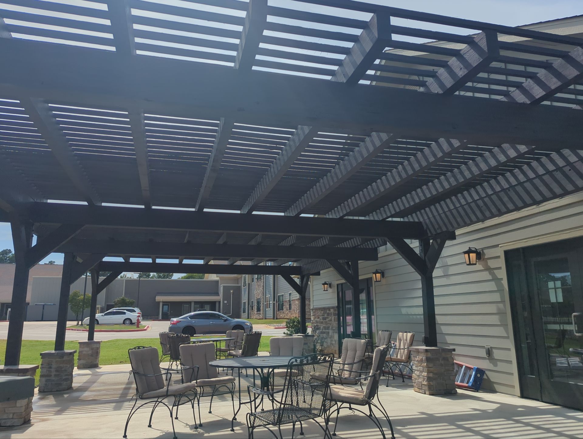 Exterior Painting in Tyler, TX | Front Porch in Elegant Black by Quality Coats Painting