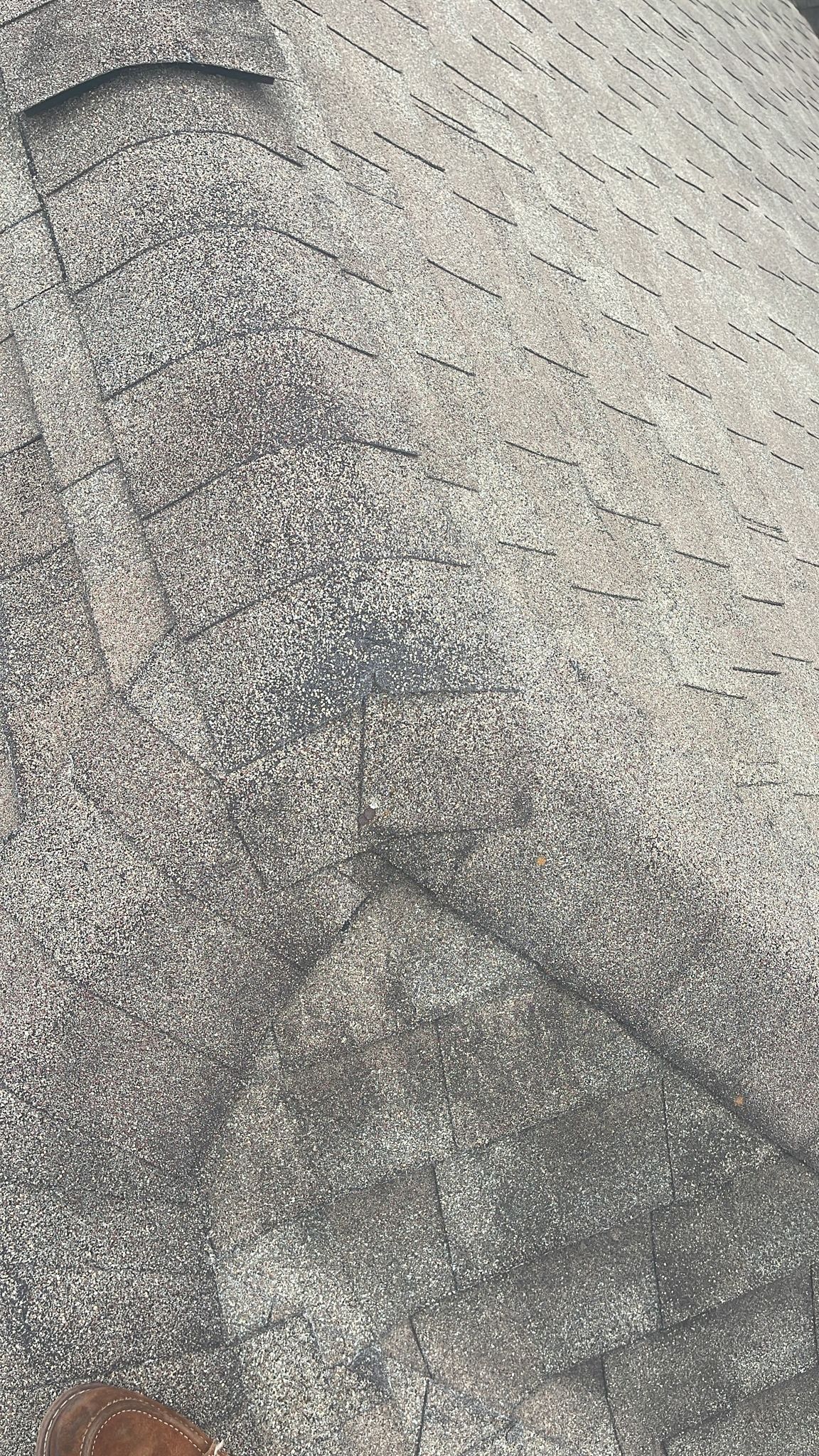 Hail Damage using Owen's Corning Duration (Lifetime) Shingles by Roof Repair Company