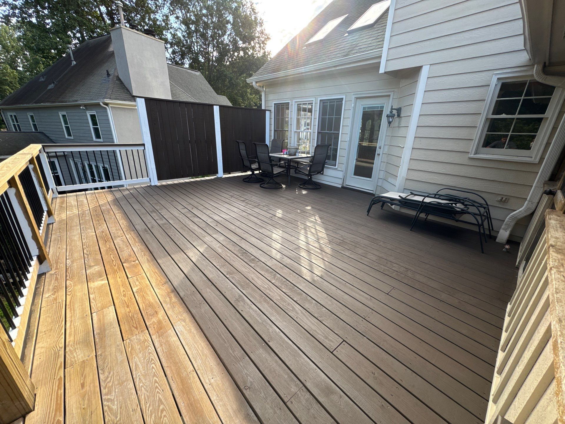 Modern Deck and Staircase Refinishing in Acworth, Georgia by Swift Home Renovations