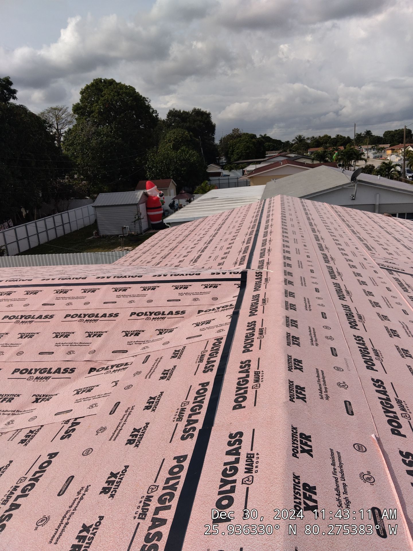 RESIDENTAL METAL REROOF 24 GUAGE DOVE GRAY 1-1/2" MECHANICAL SEAM METAL POLYGLASS POLYSTICK XFR by Earl W. Johnston Roofing 