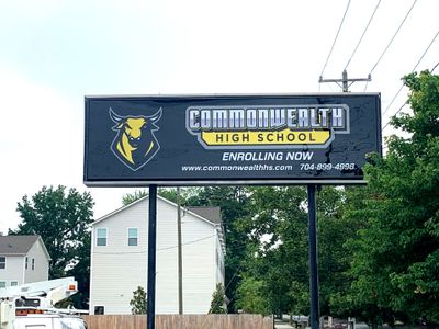 Commonwealth High School - Exterior Sign Installation