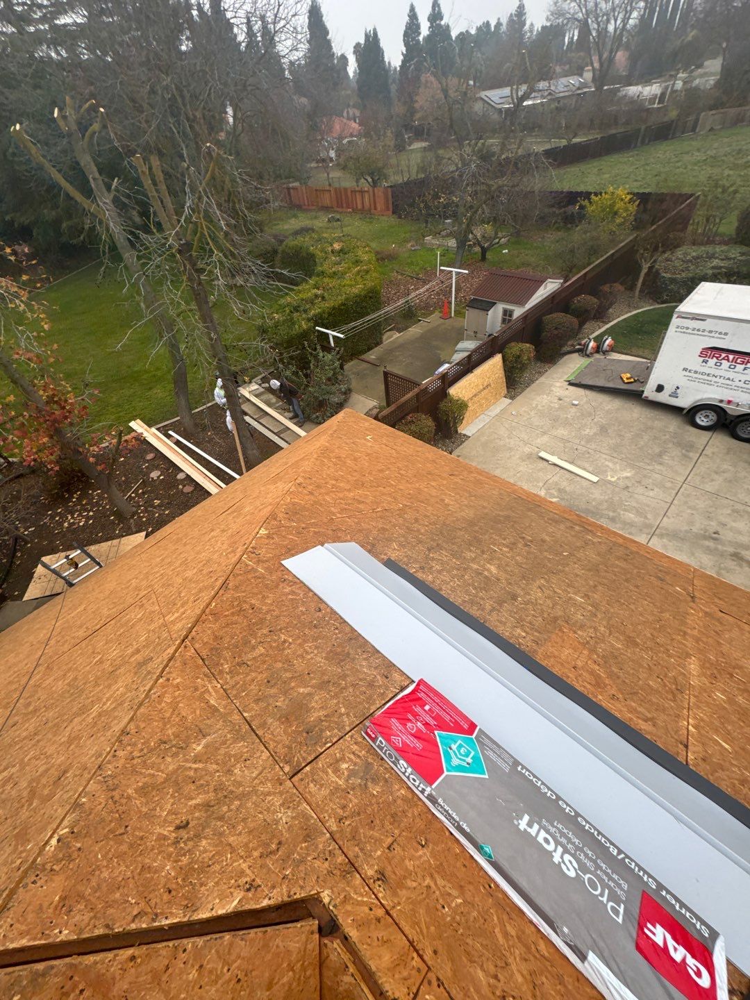 New shingles and gutters using GAF Timberline HDZ shingles and aluminum gutter by Straight Edge Roofing Inc