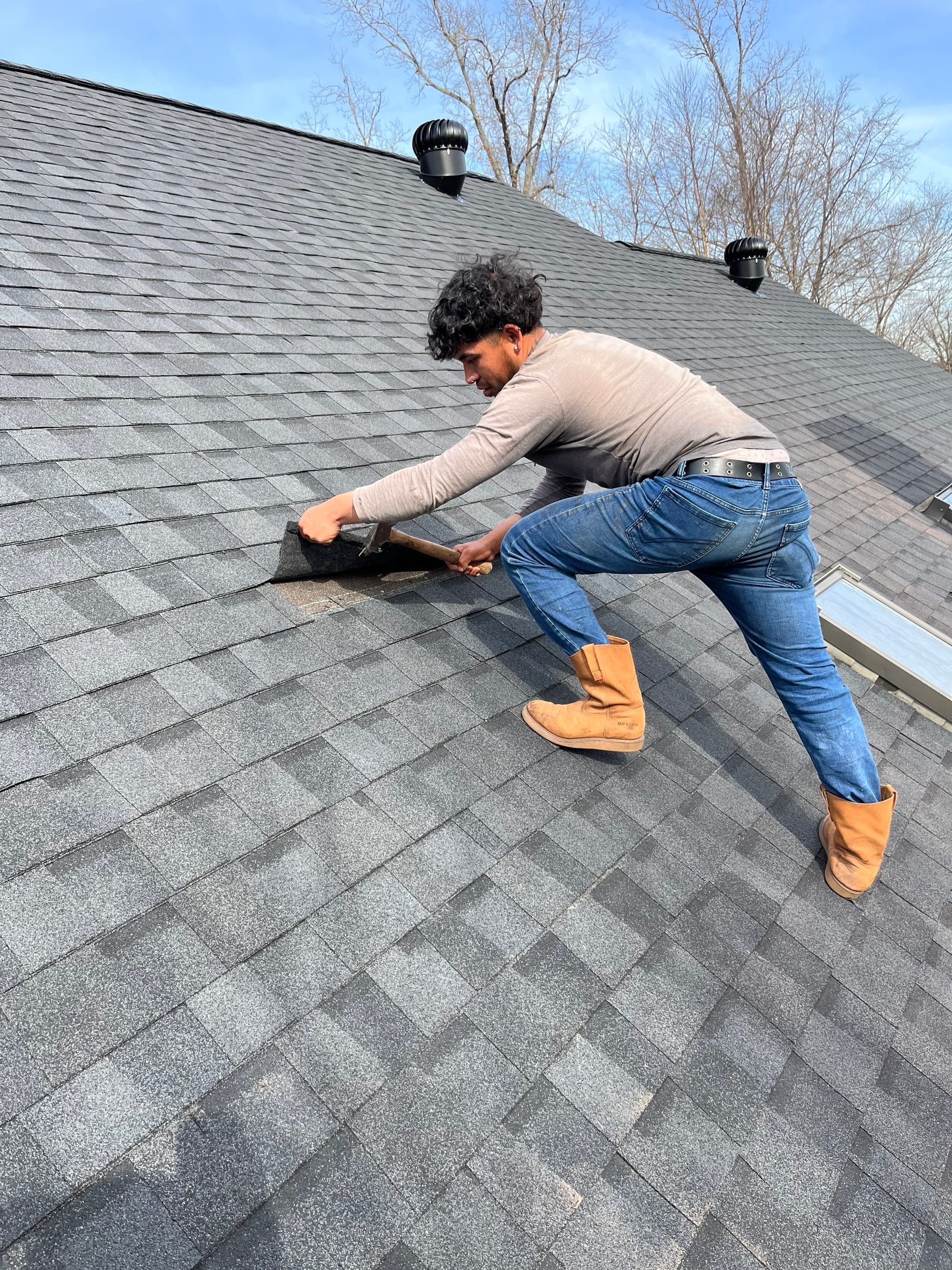 Residential Roofing Repair using CertainTeed XT25: Moire Black by Hostetler Roofing
