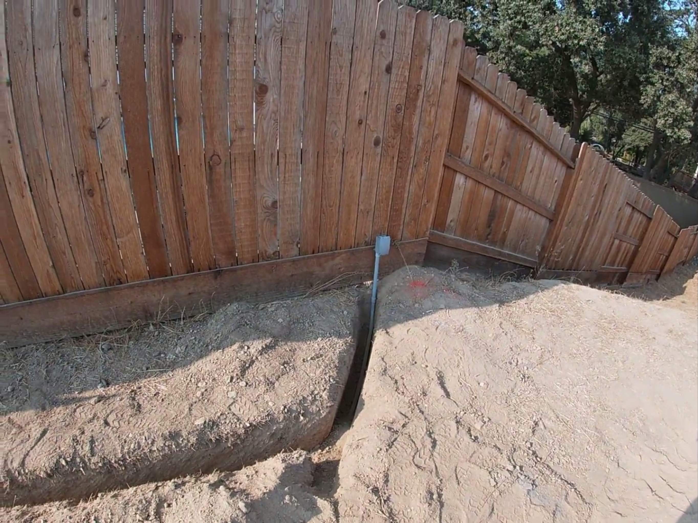 Backyard renovation by Peach Electric Inc