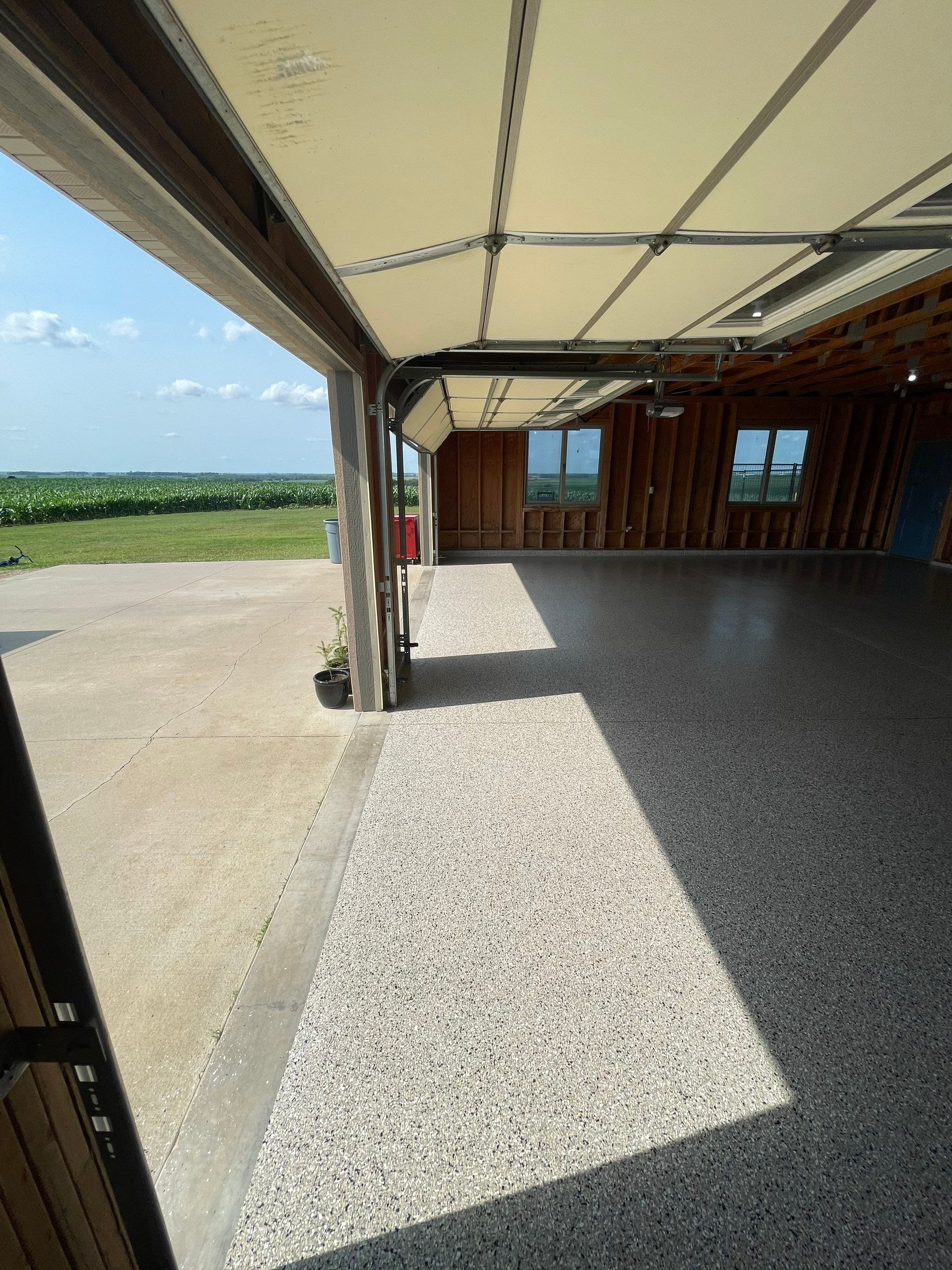 Cabin Fever Coating for Detached Garage in Dell Rapids by Select Painting, Coatings & Garage Cabinets