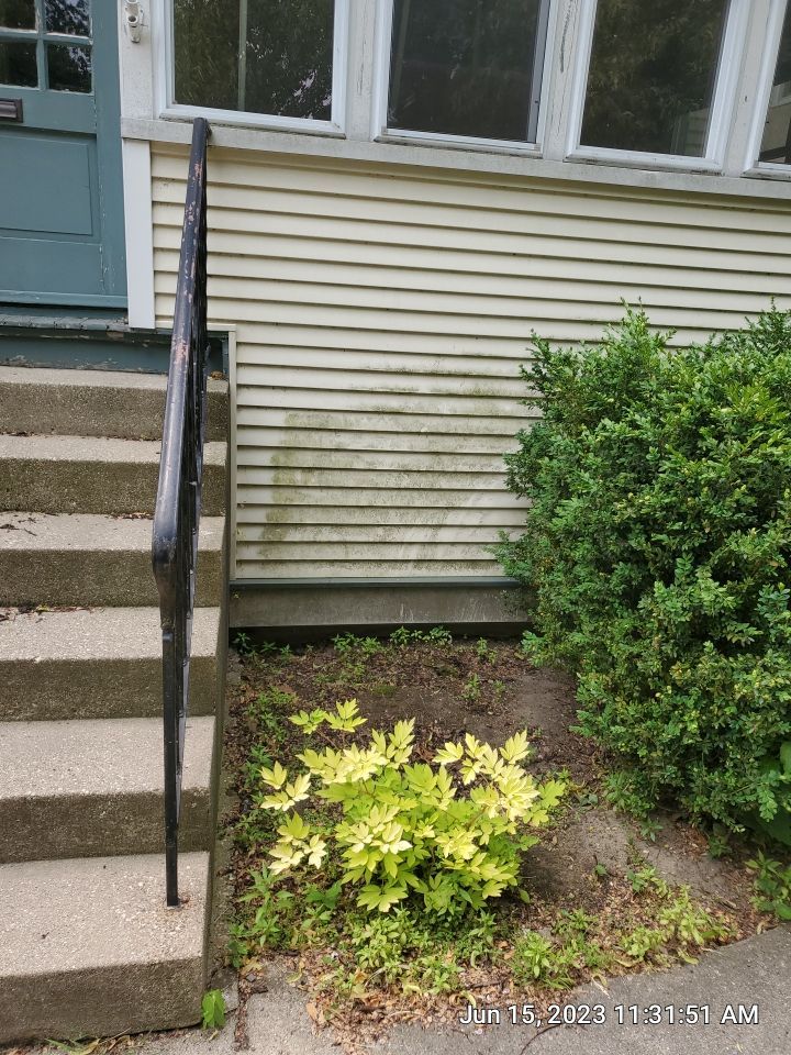 Housewashing  using Algaecide, soft wash soap by Northern Power Washing LLC.