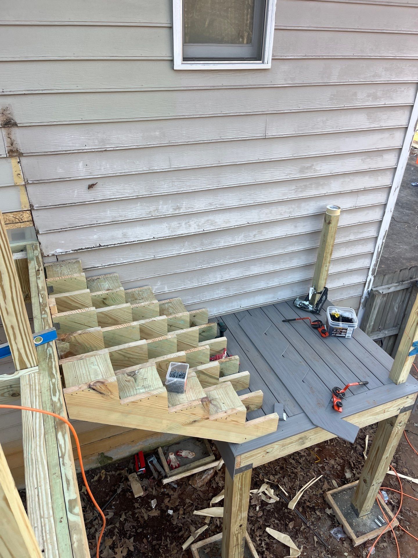 Deck Installation using Deckorators Summit Series Decking by Nelson Exteriors 