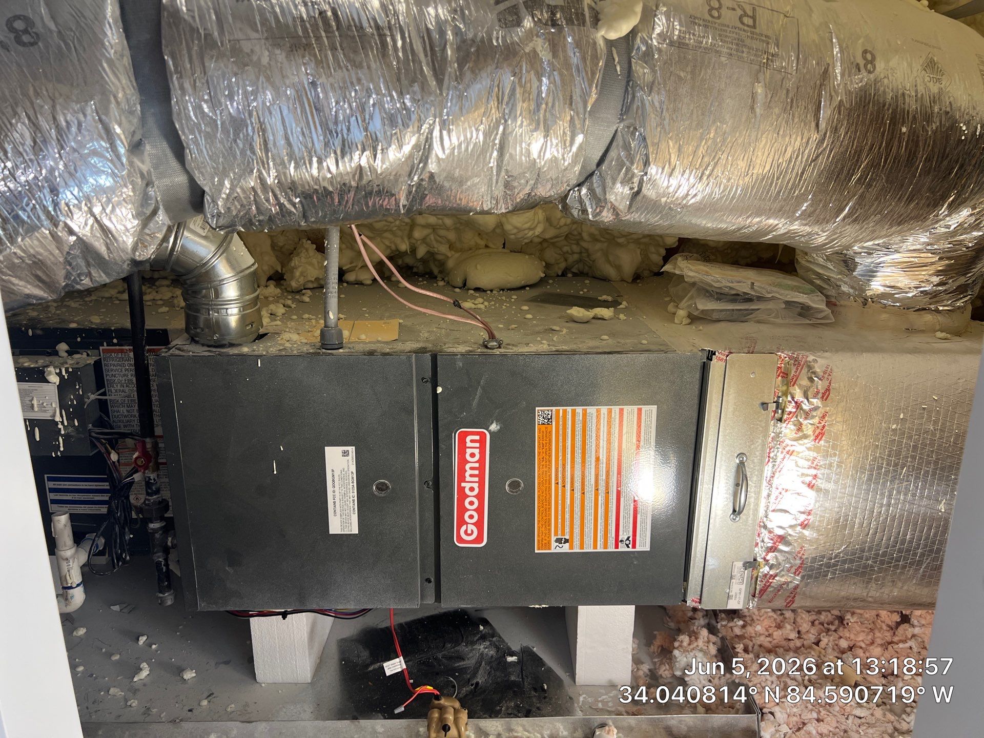 New Daikin Furnace and Goodman HVAC Installation in Kennesaw by Veasey Mechanical Services 
