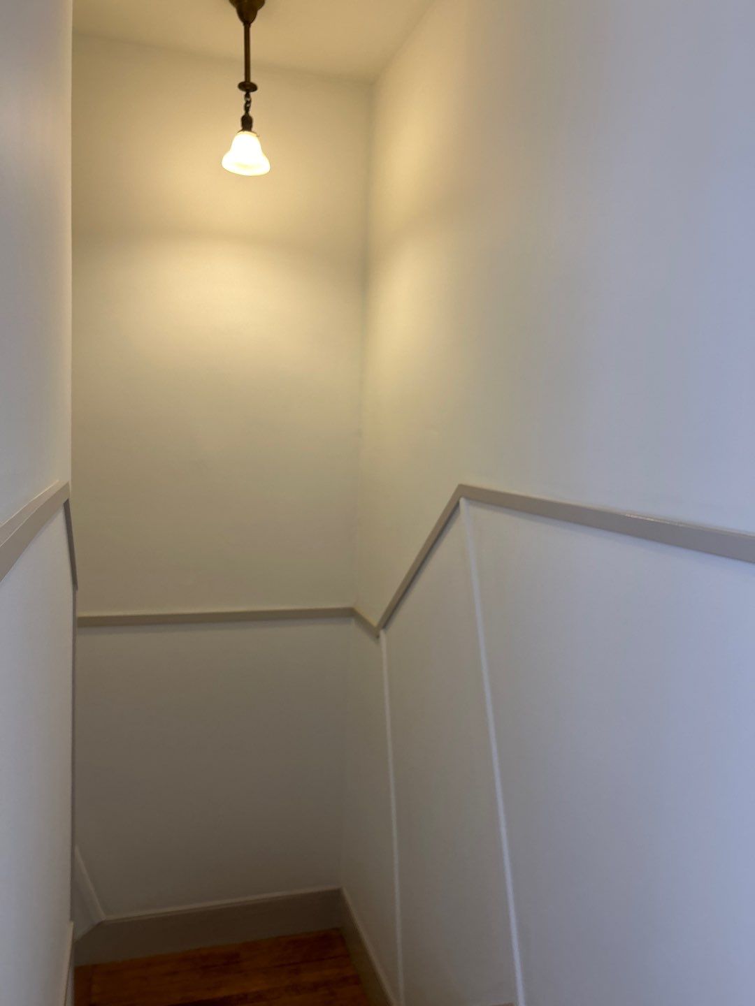 Refreshing an old back hallway for a favorite regular in Manchester's North End by The Persnickety Painters