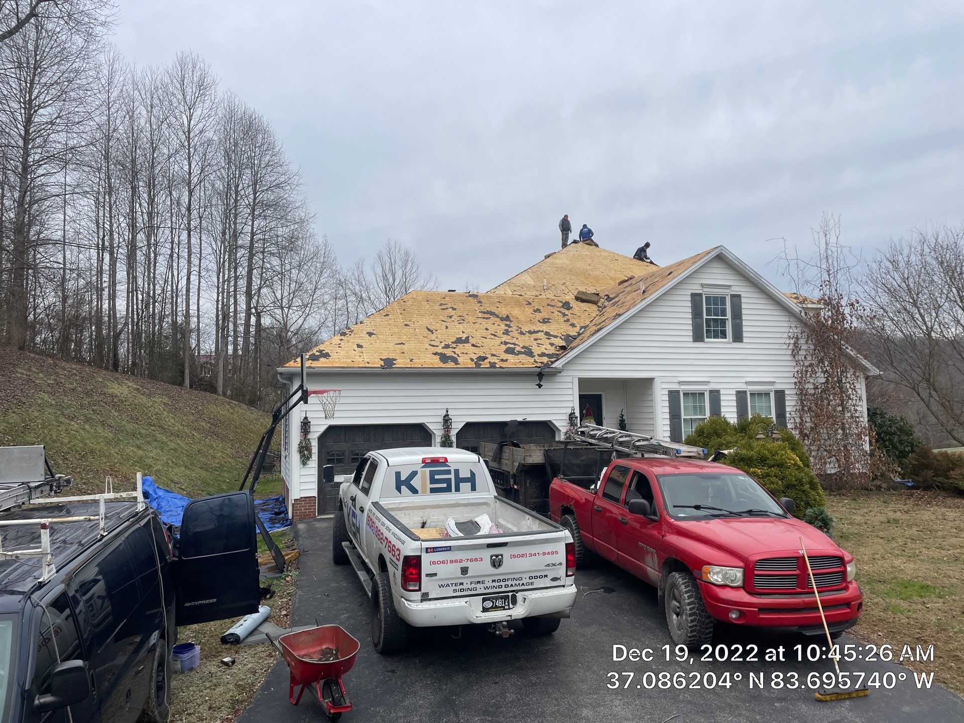 Residential Roof Installation by KISH RESTORATION 