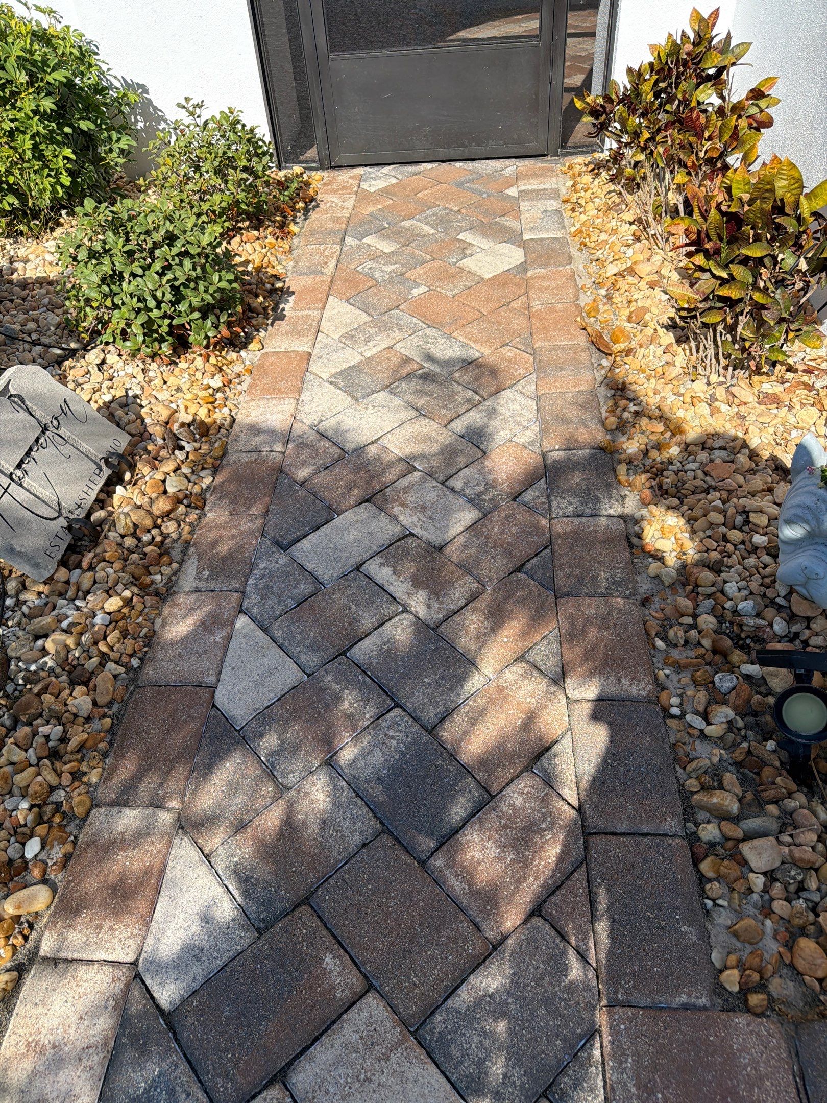 Herringbone Paver Driveway Repair, Stripping and Sealing in Sun City Center by Supreme Paver Experts