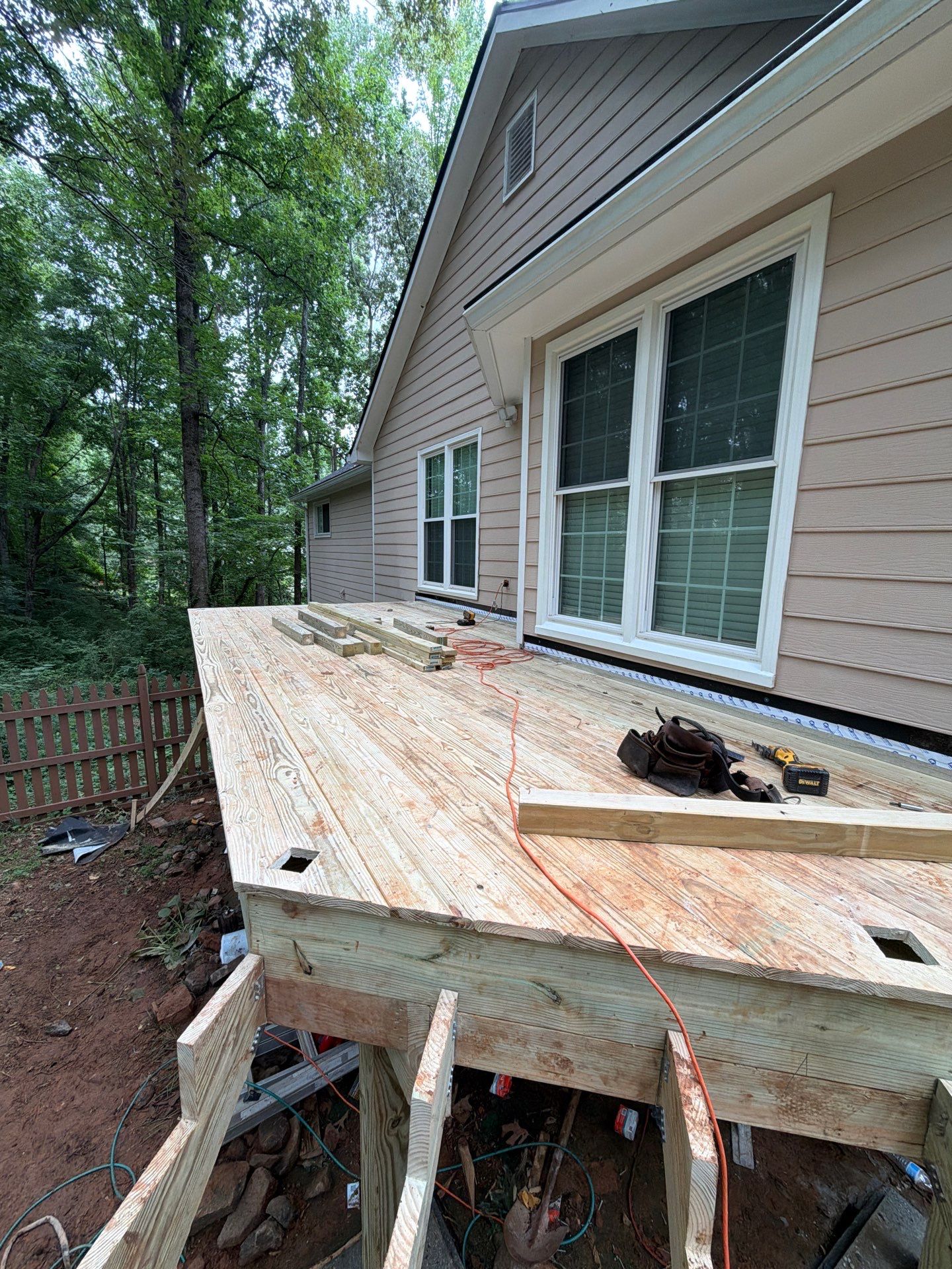 Marietta Deck Replacement with Pressure-Treated Wood and New Stairs by Swift Home Renovations